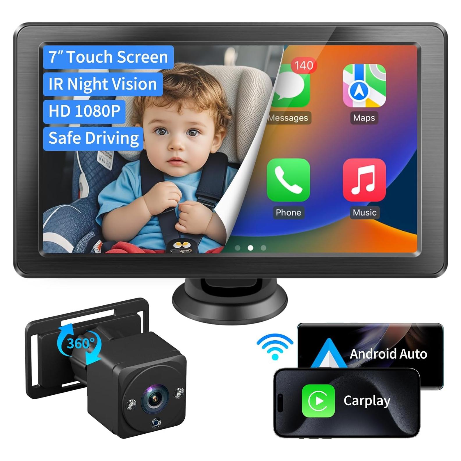 Cámara de Coche para Bebé Faninso V5 con Pantalla 18 cm HD