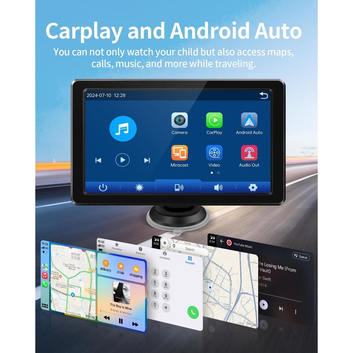 Cámara de Coche para Bebé Faninso V5 con Pantalla 18 cm HD