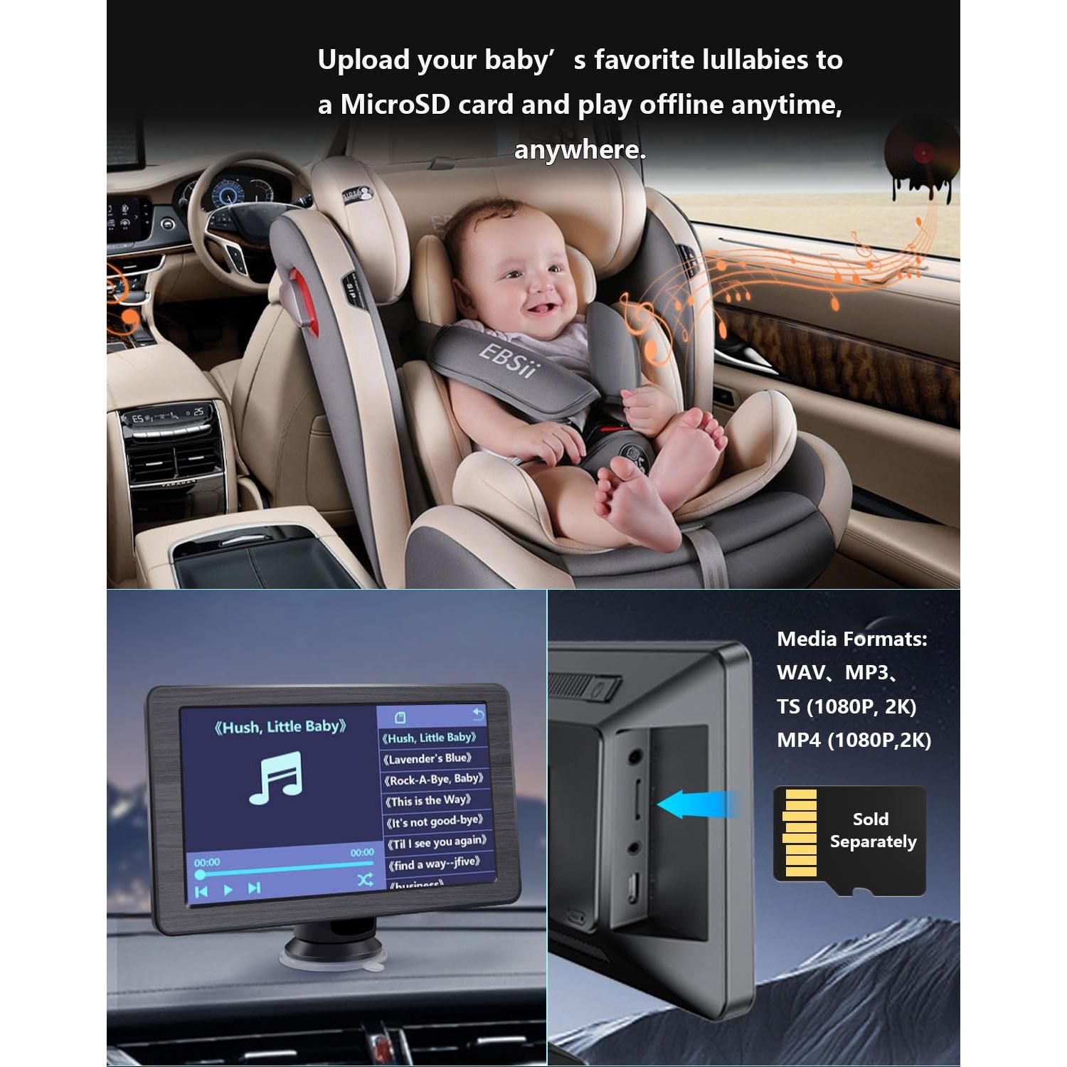 Cámara de Coche para Bebé Faninso V5 con Pantalla 18 cm HD