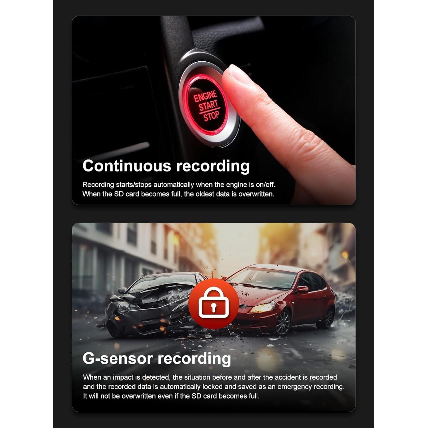 Dash Cam FHD 1080P Car Camera, AKEEYO WiFi Dash Camera for Cars,Mini Front Wireless Dash Cam with App,WDR Night Vision, G-Sensor,24H Parking Mode, Loop Recording, Dashcam Support 256GB Max