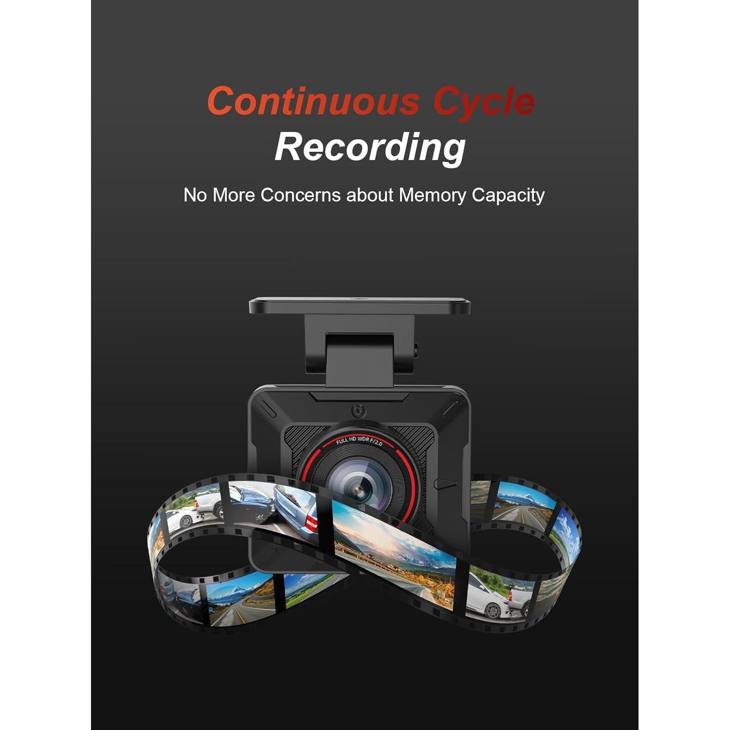 Dash Cam FHD 1080P Car Camera, AKEEYO WiFi Dash Camera for Cars,Mini Front Wireless Dash Cam with App,WDR Night Vision, G-Sensor,24H Parking Mode, Loop Recording, Dashcam Support 256GB Max