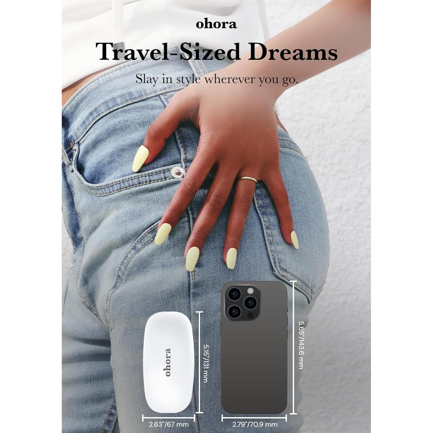 Lámpara LED ohora Care 6W para Uñas de Gel - Portátil, 2 Temporizadores