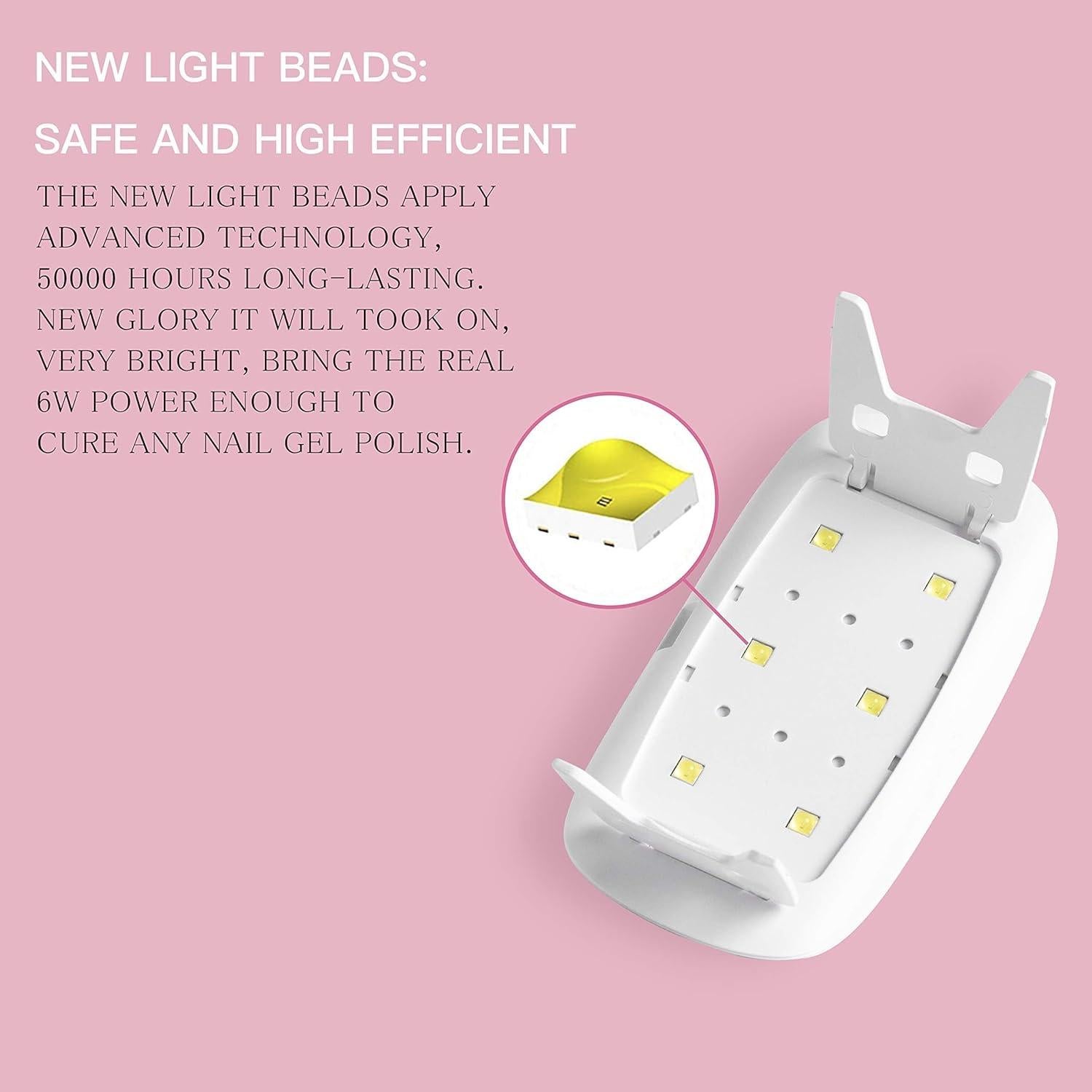 Lámpara UV Beetles para Uñas LED Portátil 17.19cm