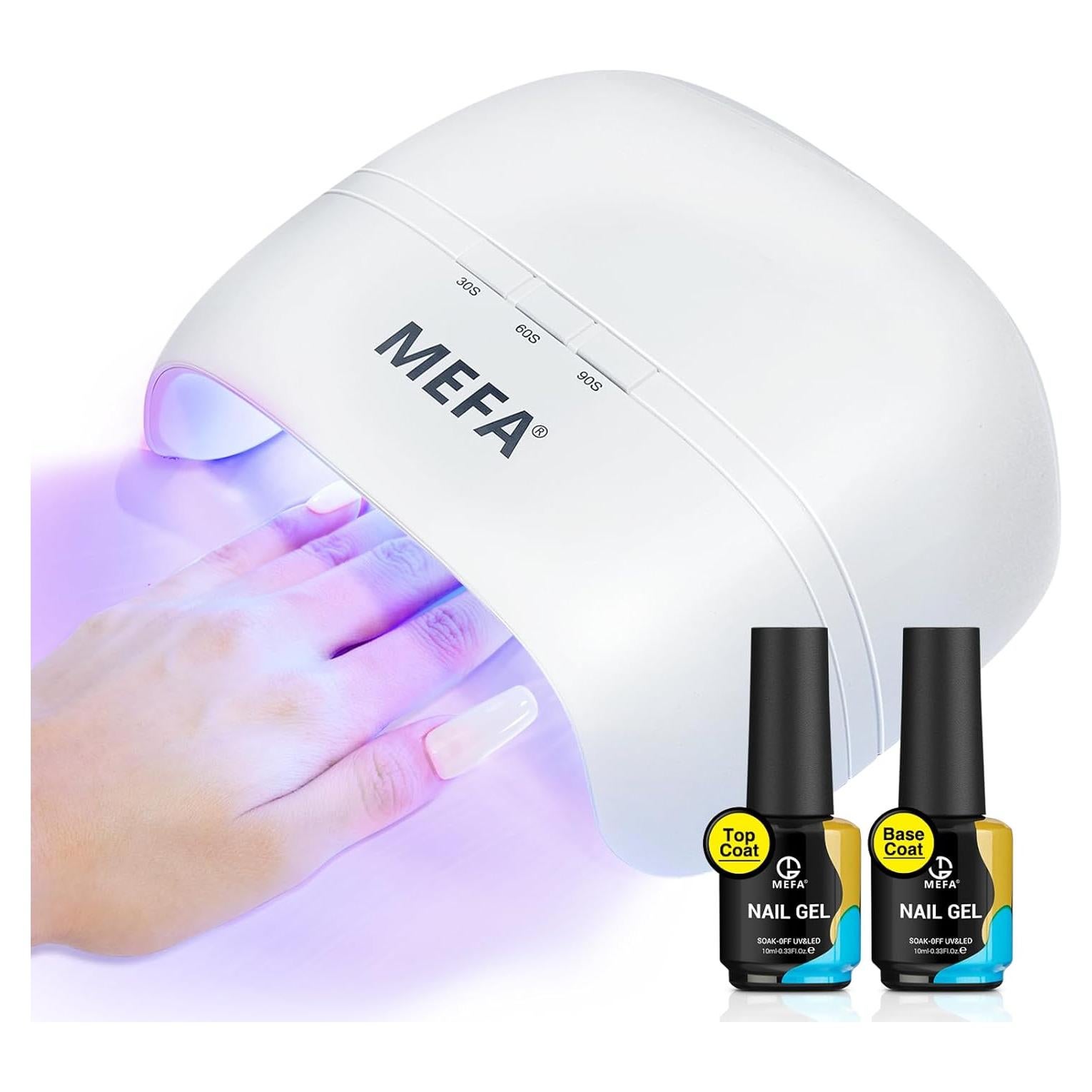 Lámpara UV 72W MEFA para Uñas con Base y Top Coat de Gel