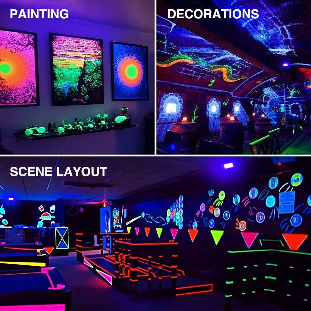 Onforu 2 Pack 60W Luz Negra LED Impermeable IP66 para Fiestas