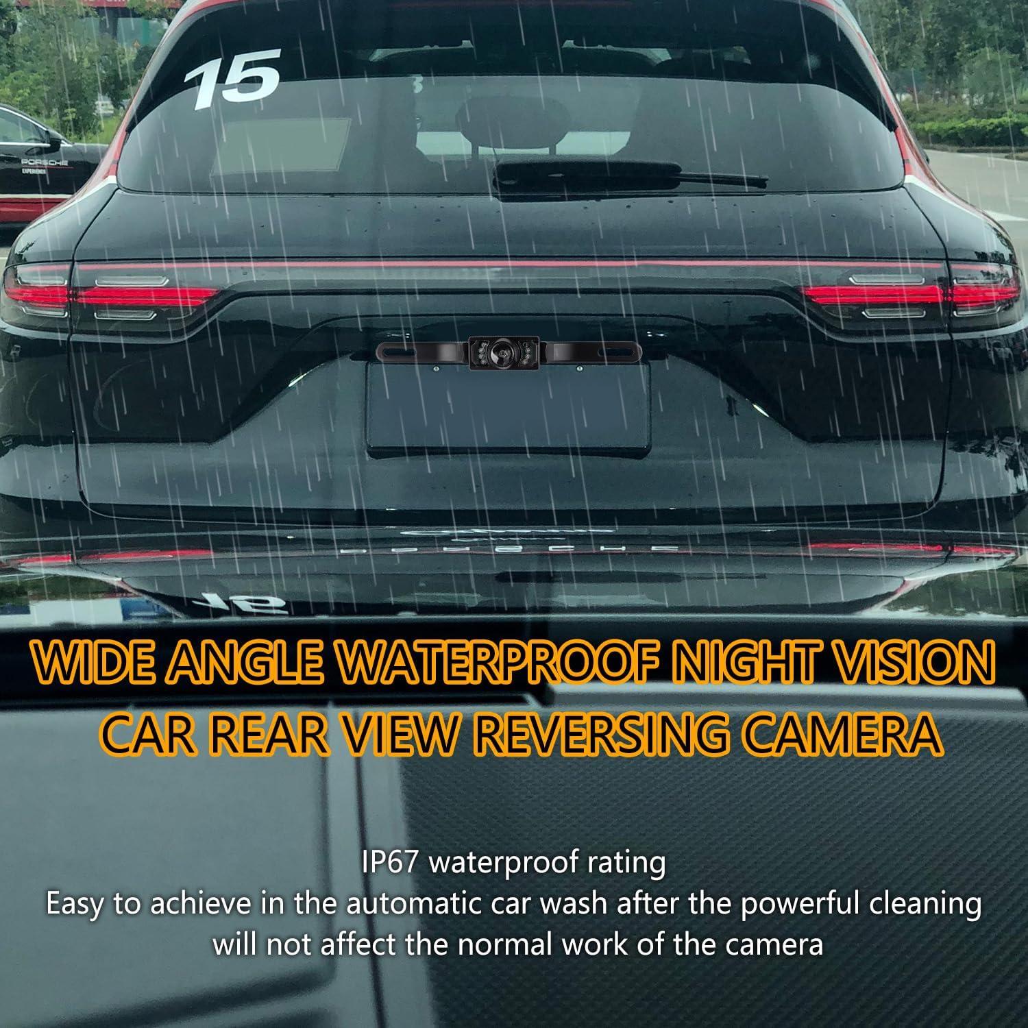 Cámara de Respaldo HD SSNNUU 170° con Visión Nocturna IP67