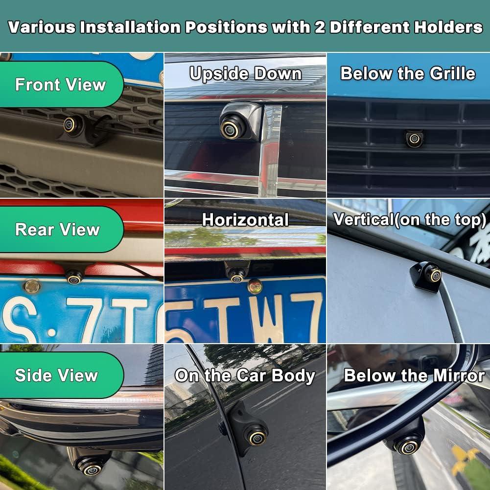 Cámara de Respaldo GreenYi AHD 720P con Bisel Dorado 170°