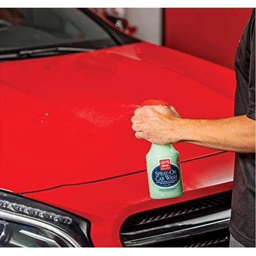 Griot's Garage Spray-On Car Wash for Vehicle Cleaning and Detailing, Rinseless and Waterless, No Hose and Bucket Needed, With Carnauba Wax Protection, 11066, One Gallon