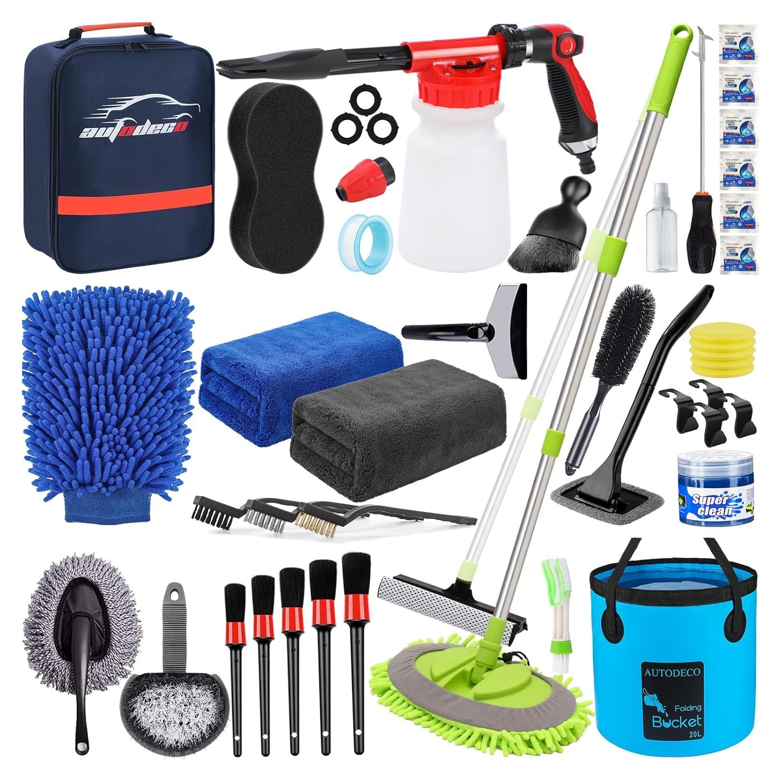 Kit de Lavado de Autos 42 Piezas AUTODECO Azul