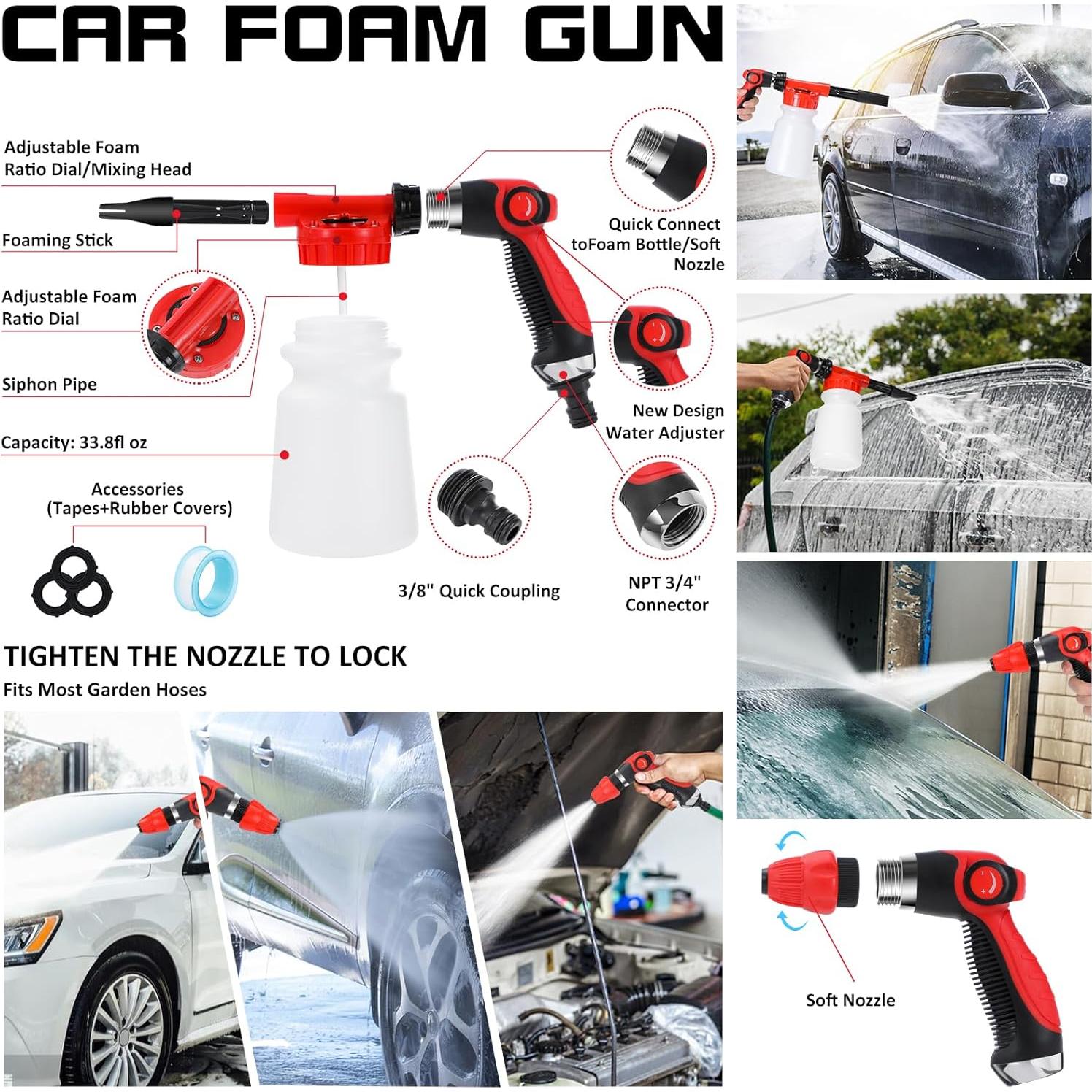 Kit de Lavado de Autos 42 Piezas AUTODECO Azul