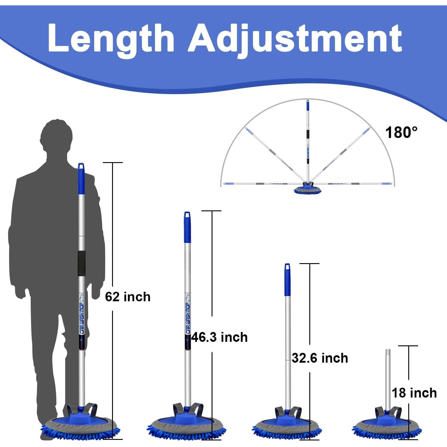 Cepillo de Lavado de Coche Anngrowy 157 cm Microfibra Chenille