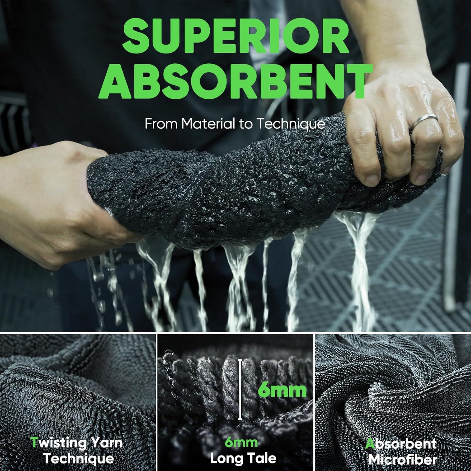 Toallas de Microfibra KKV 2 Piezas 89x61cm Ultra Absorbentes