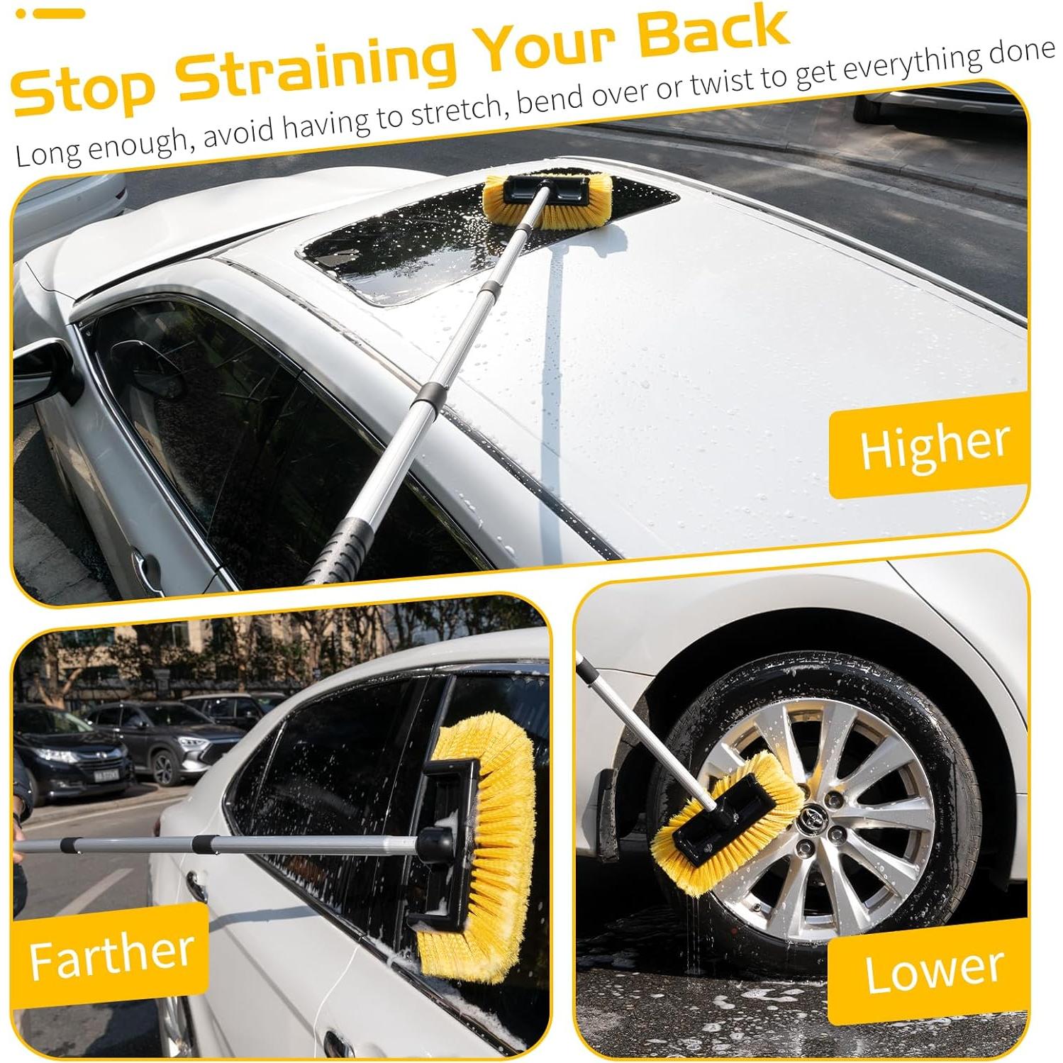 Cepillo de Lavado de Autos Ordenado 62" Mango Extensible