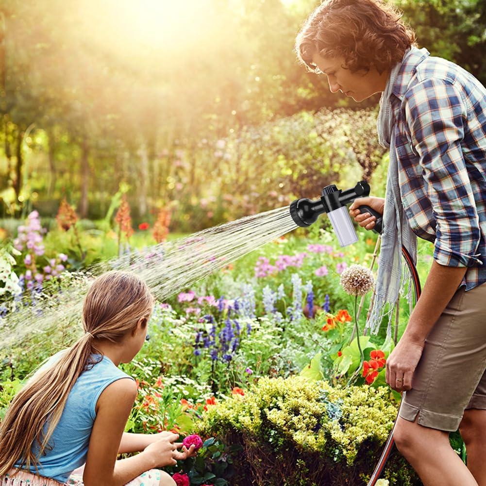 Boquilla de Manguera EVILTO con 8 Patrones de Spray y Jabón