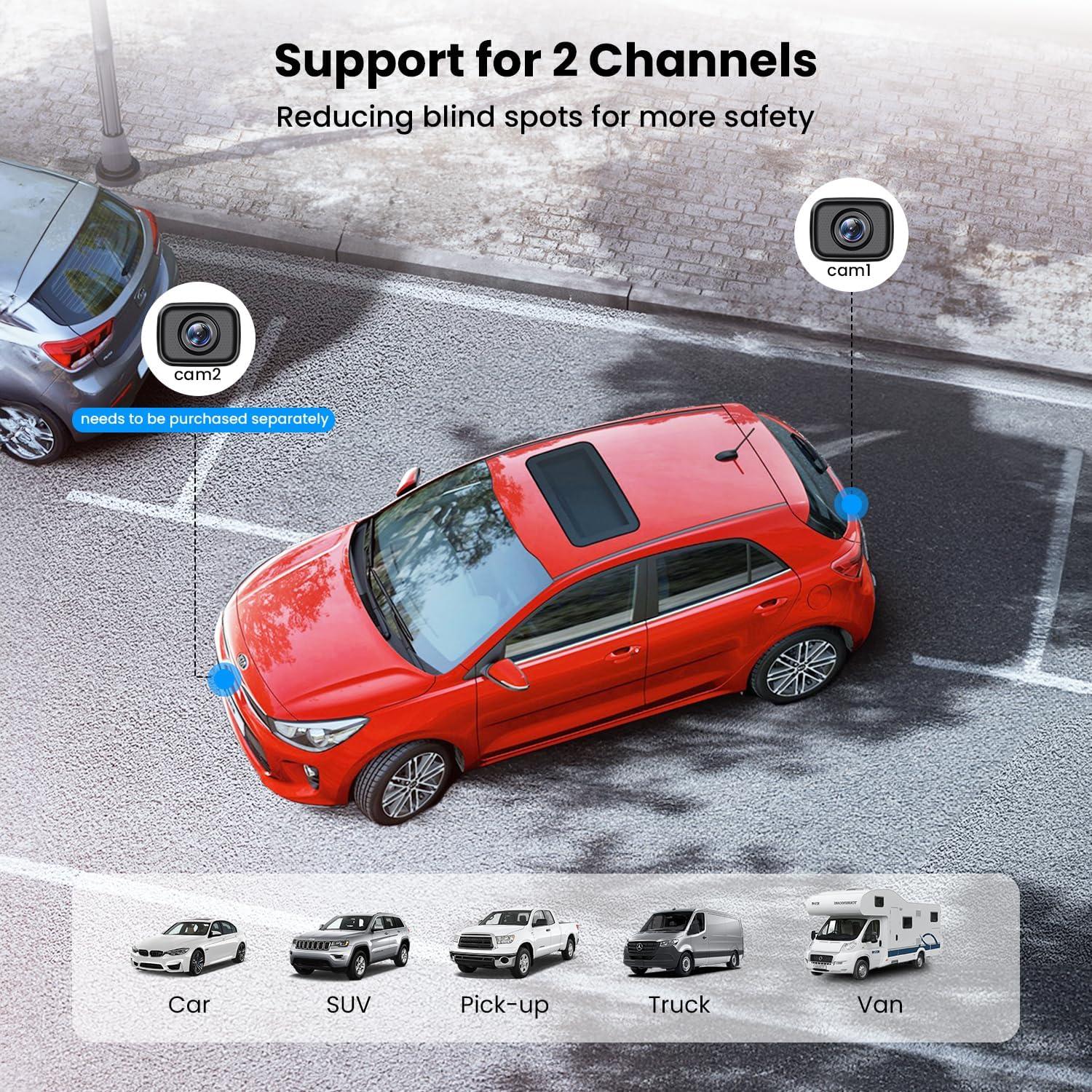 Cámara de Respaldo Inalámbrica AUTO-VOX W12 5" HD 1080P