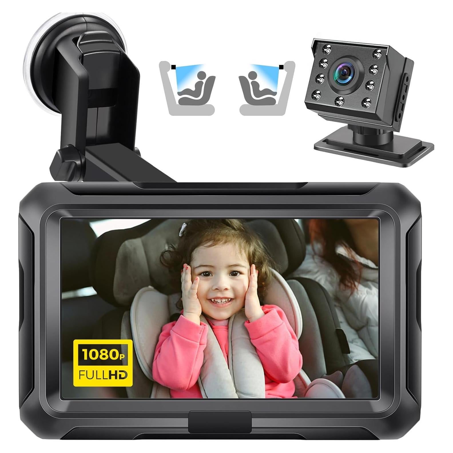 Cámara para Bebé Zacro 4.3" HD 1080P con Visión Nocturna