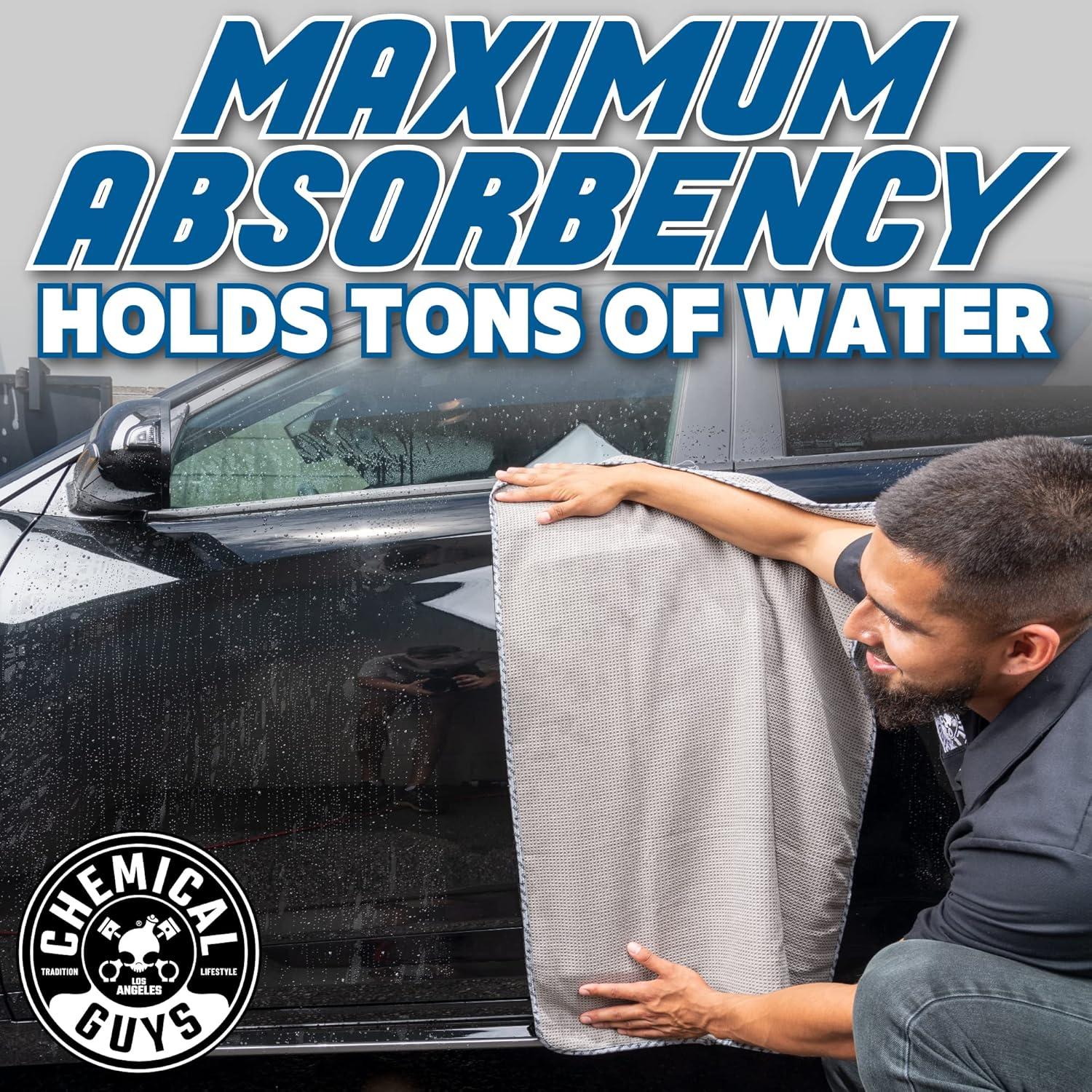 Toalla de Secado Microfibra Chemical Guys 63.5x91.4cm Gris