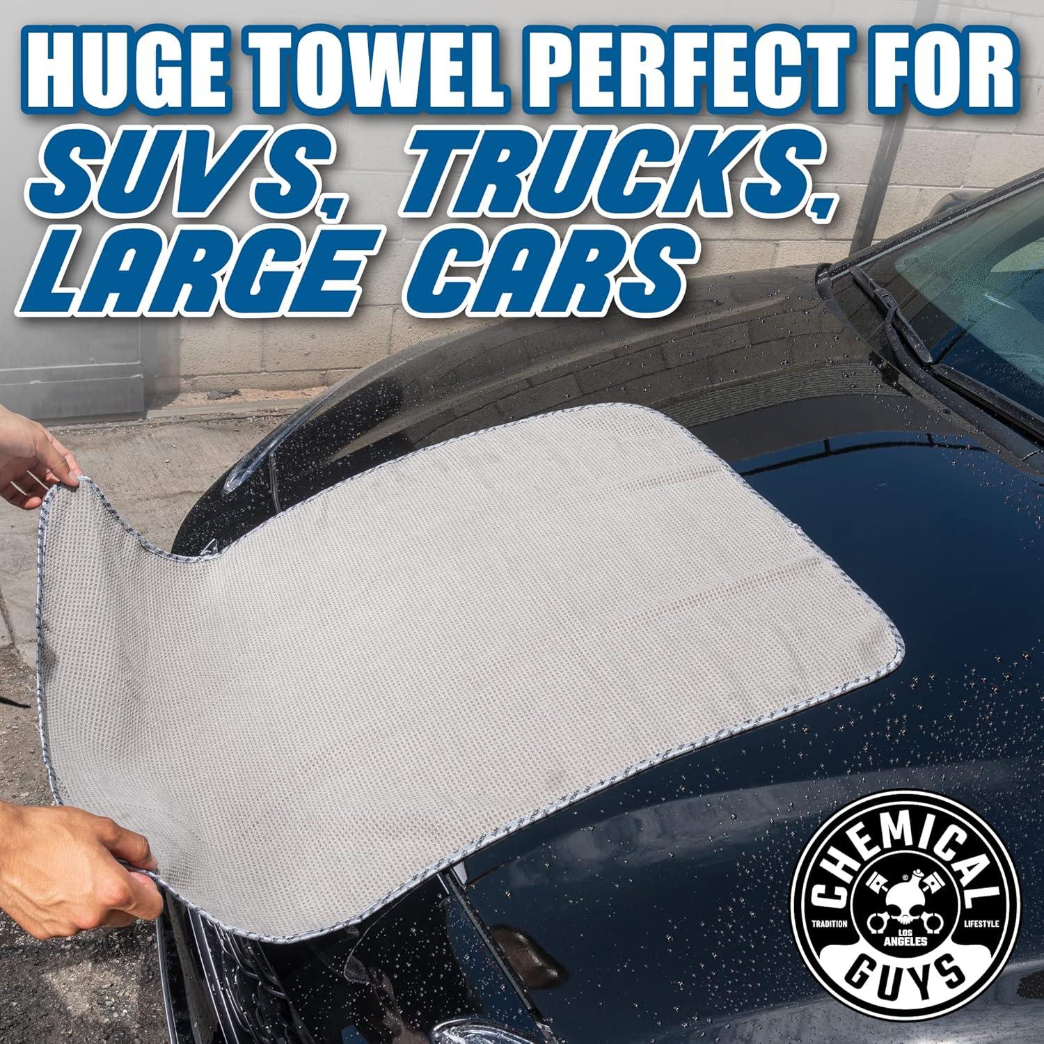 Toalla de Secado Microfibra Chemical Guys 63.5x91.4cm Gris