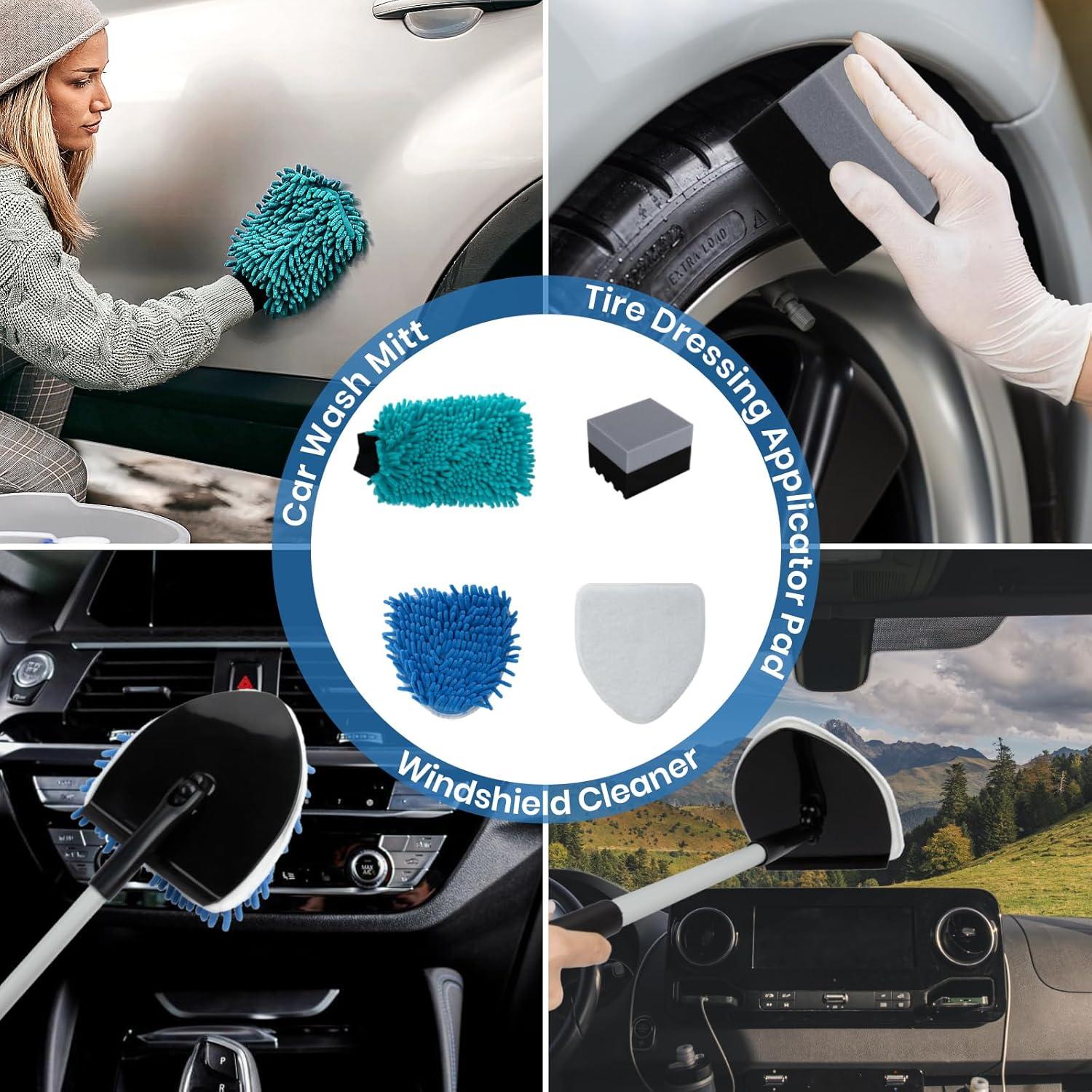 Kit de Lavado de Autos MAVRIZ con Cubo Plegable y Accesorios