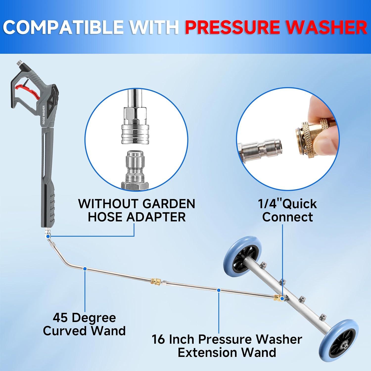 Limpiador de Chasis Ridge Washer 16" con 3 Varillas 4000 PSI