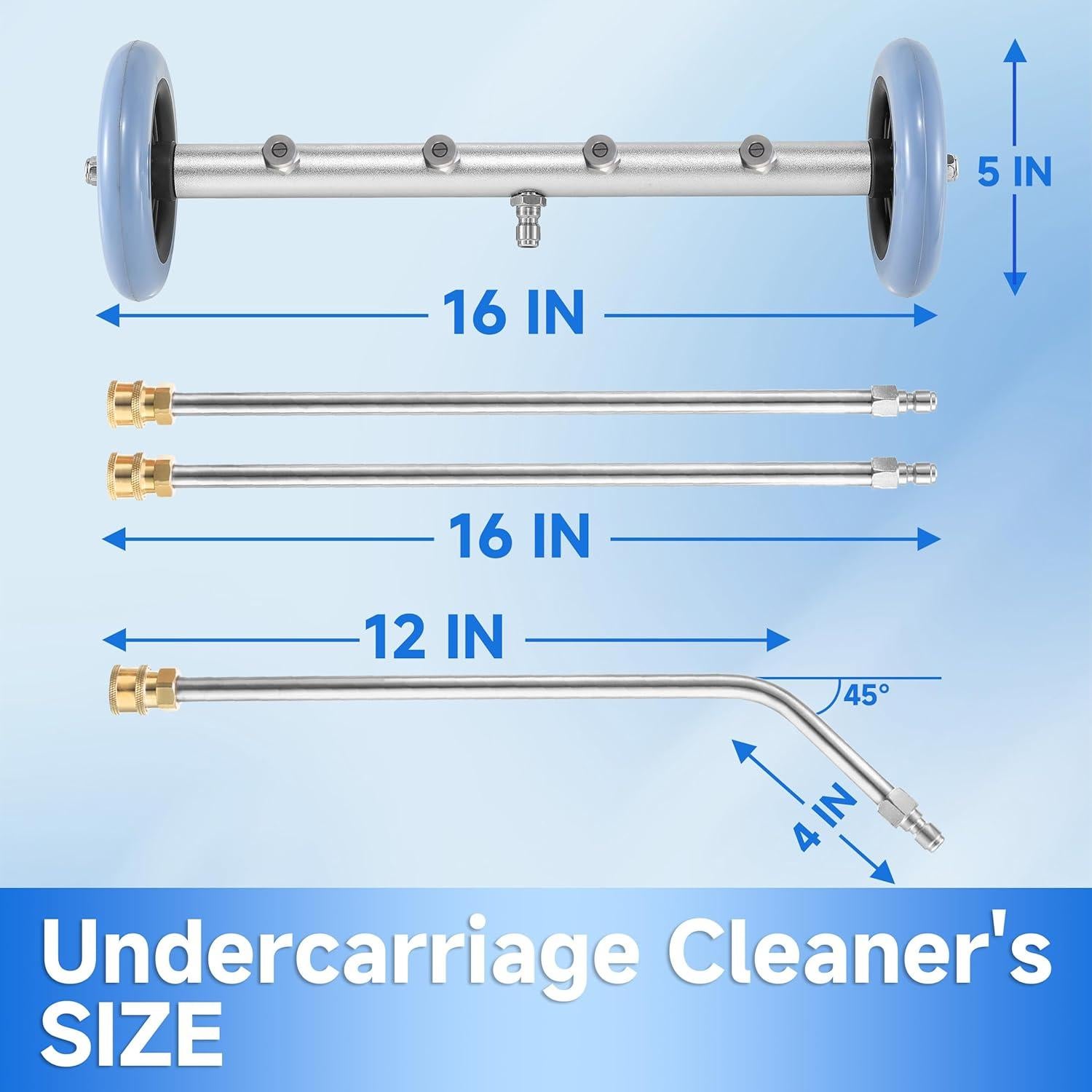 Limpiador de Chasis Ridge Washer 16" con 3 Varillas 4000 PSI