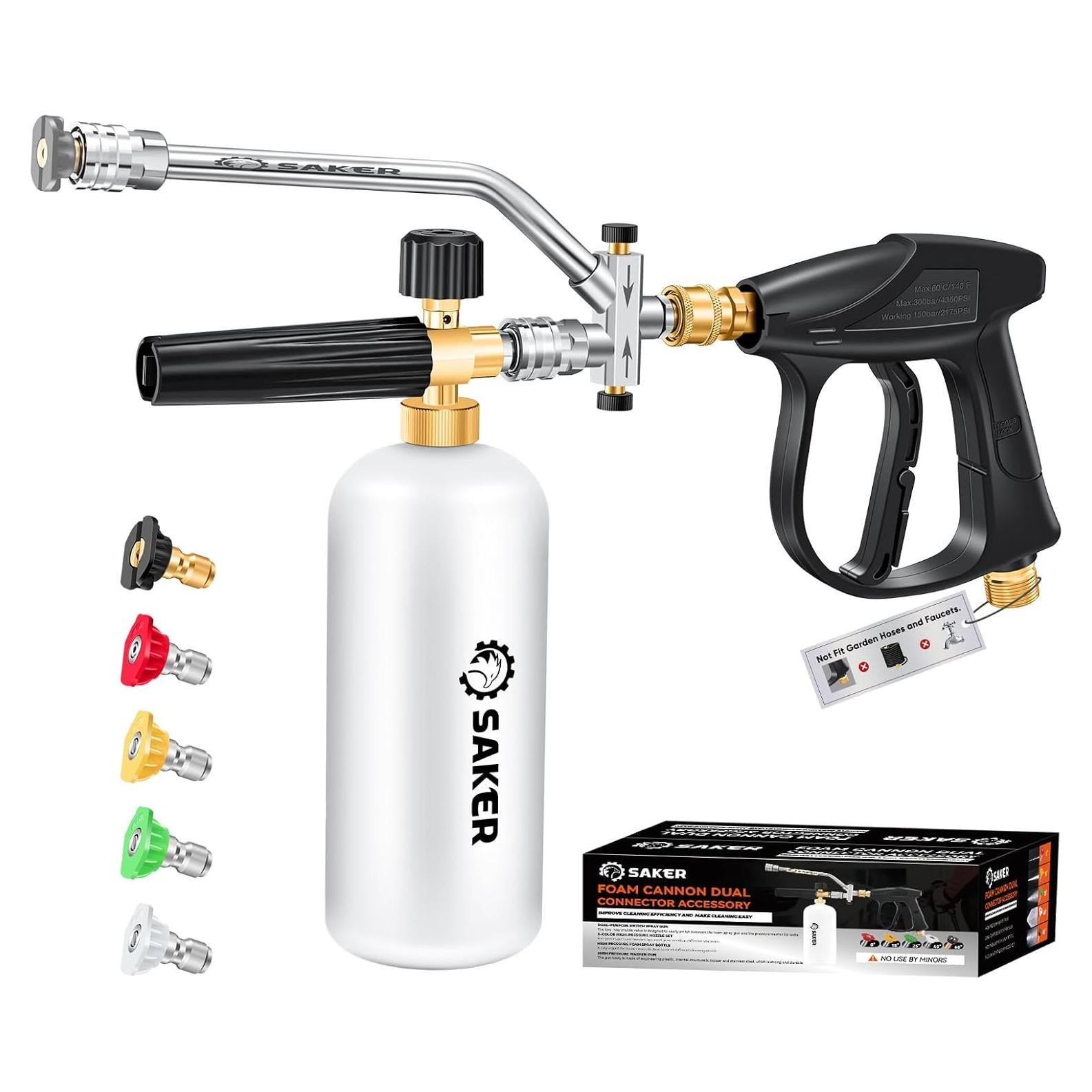 Accesorio Doble para Cañón de Espuma Saker - Set 4 Piezas