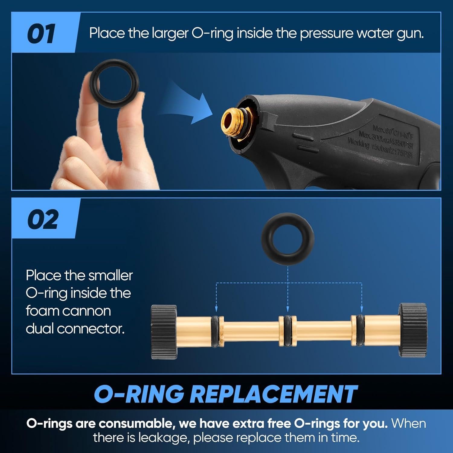 Accesorio Doble para Cañón de Espuma Saker - Set 4 Piezas