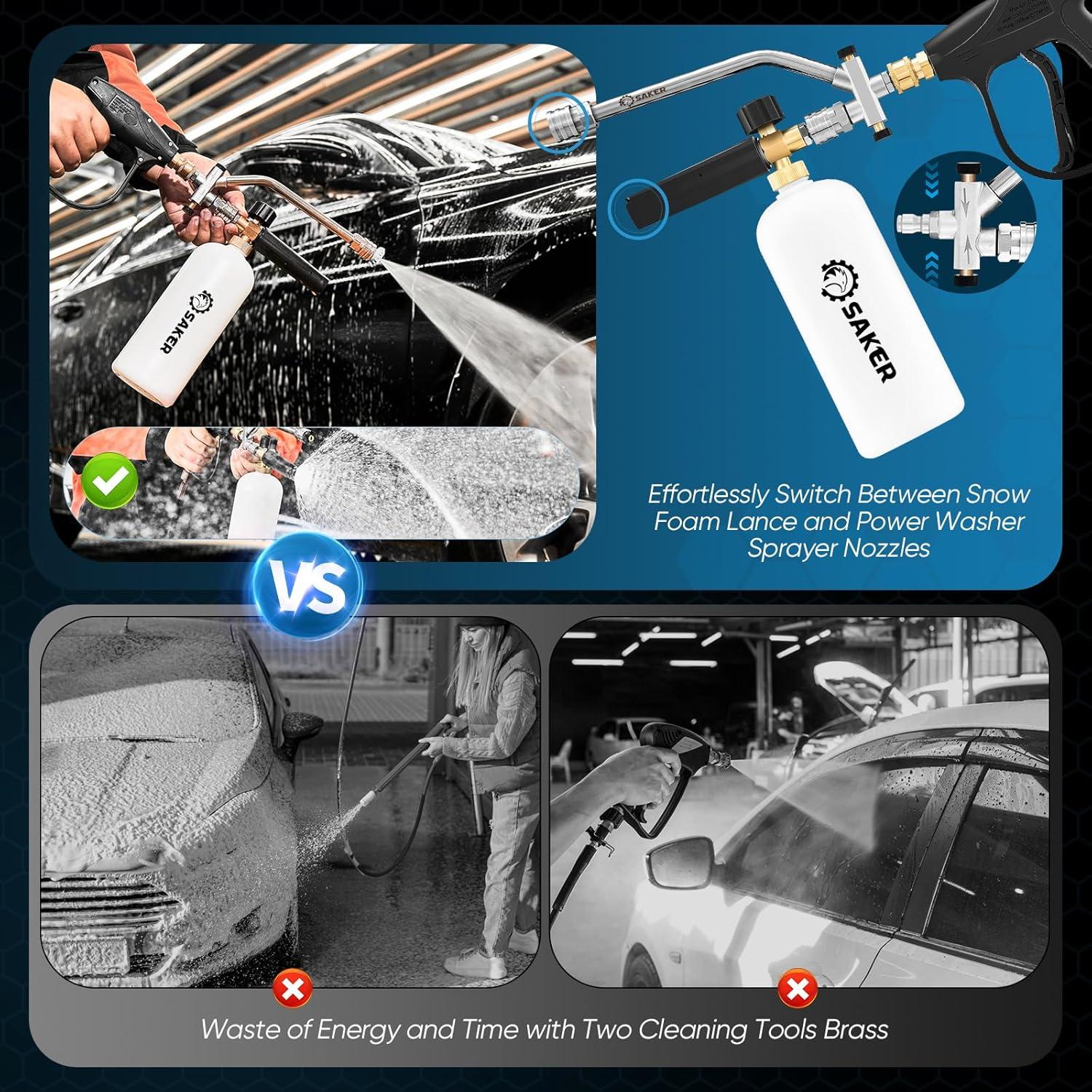 Accesorio Doble para Cañón de Espuma Saker - Set 4 Piezas