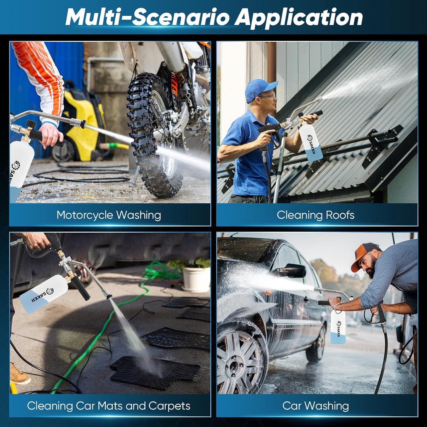 Accesorio Doble para Cañón de Espuma Saker - Set 4 Piezas