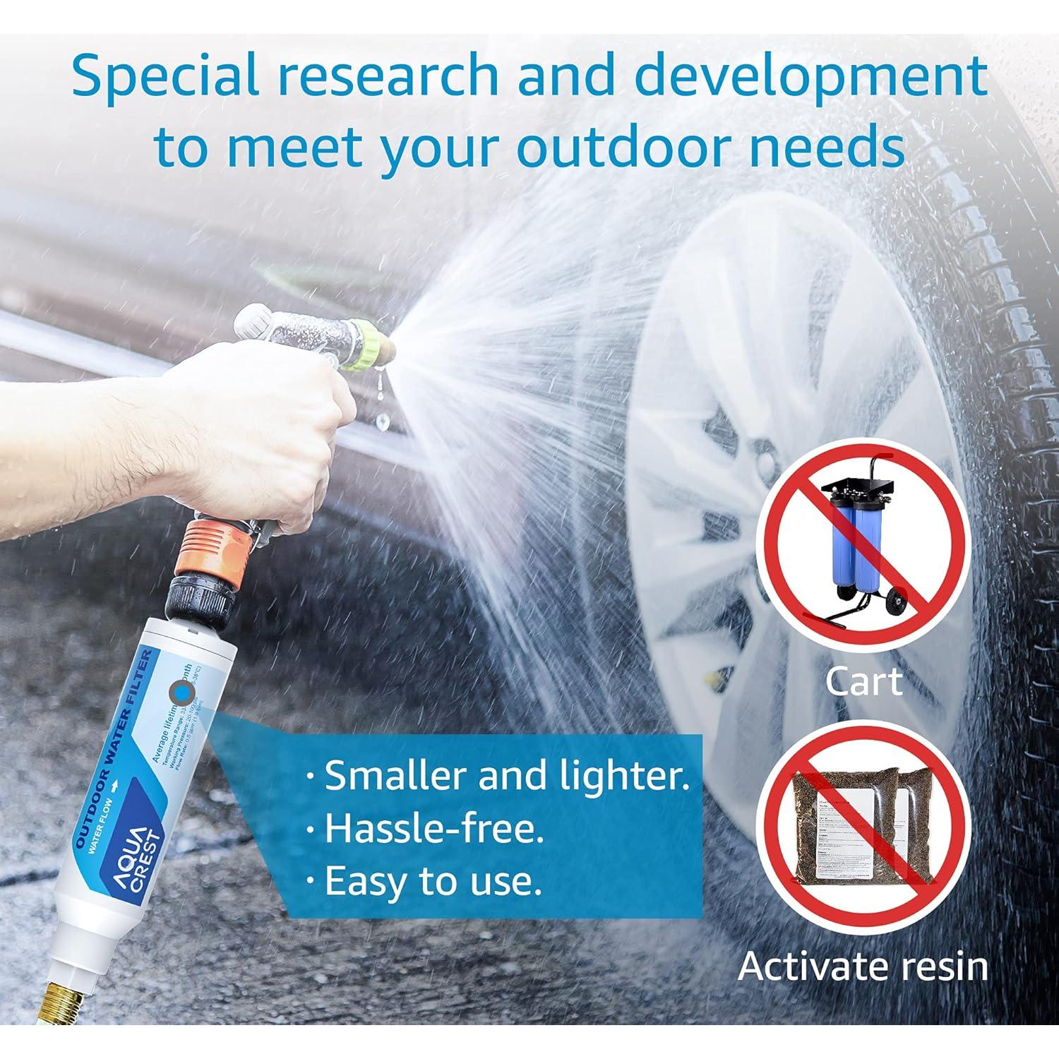 Filtro de Agua Inline Aqua Crest para Lavado de Autos y Jardines