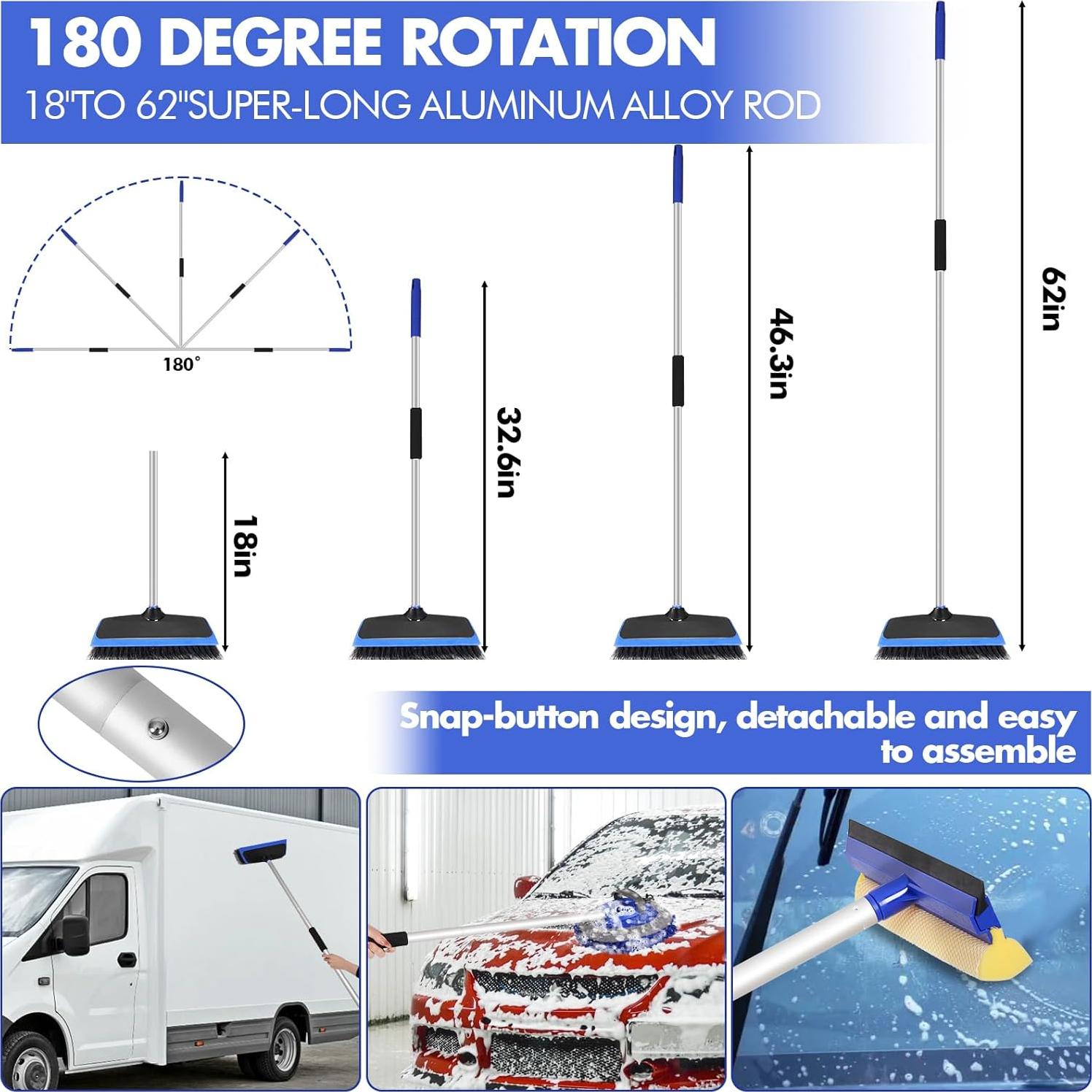 Kit de Limpieza de Autos ANCLO con Mopa y Cepillos Antirayaduras