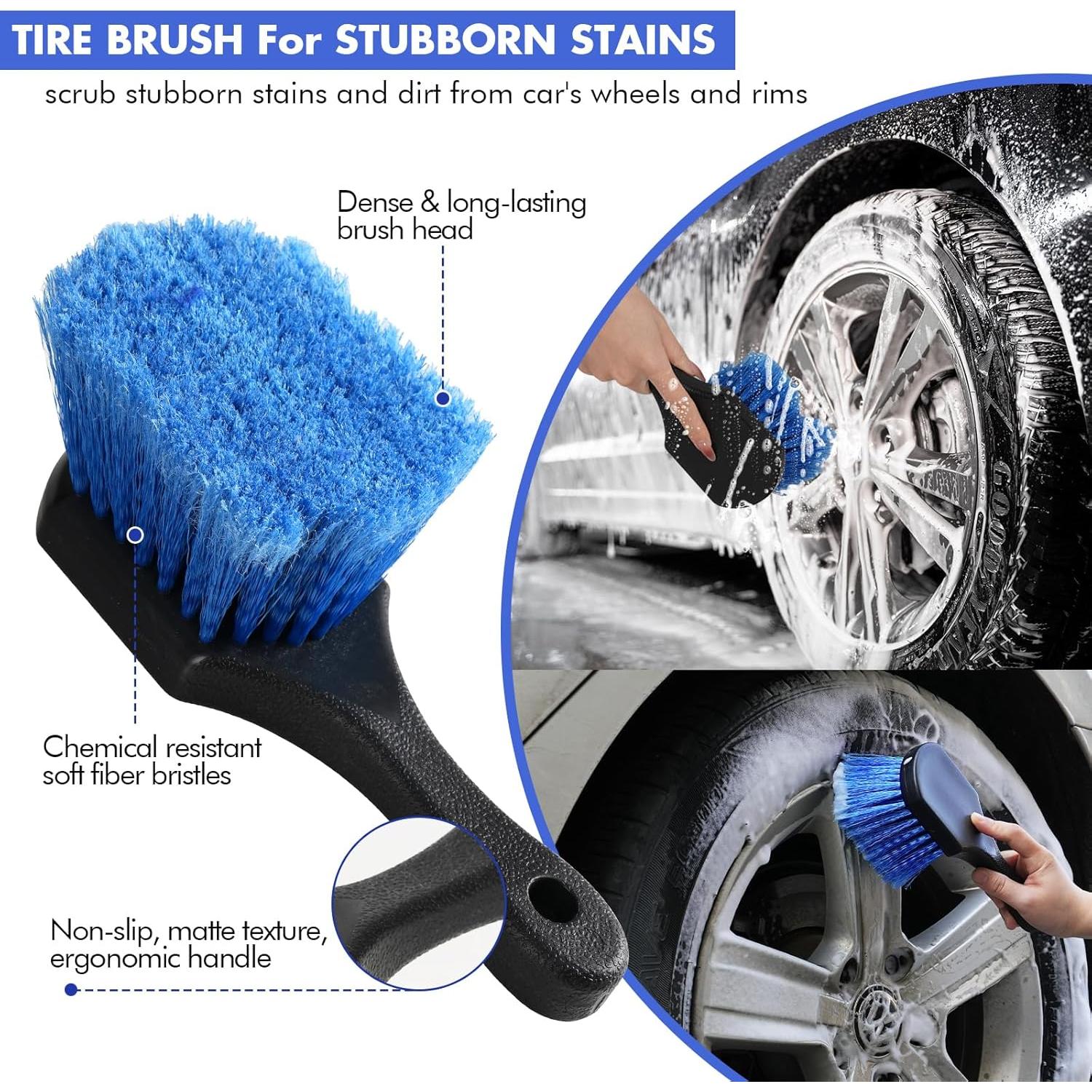 Kit de Limpieza de Autos ANCLO con Mopa y Cepillos Antirayaduras