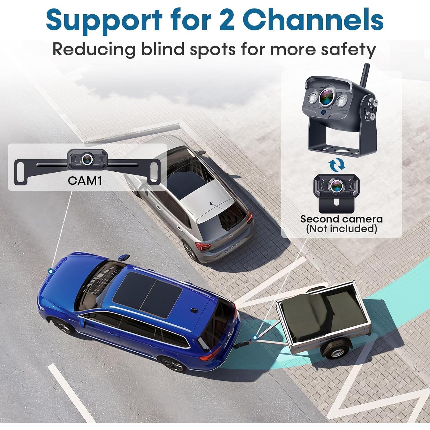 Cámara de Respaldo Inalámbrica Befumly H21 5" HD 1080P IP69K