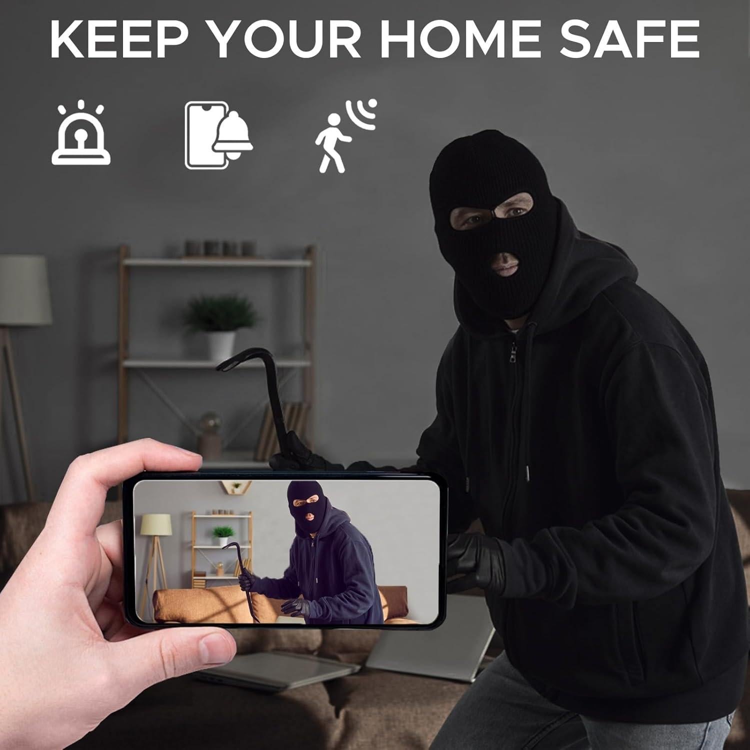 Cámara Inalámbrica WiFi 1080P HD - Vigilancia con Detección de Movimiento