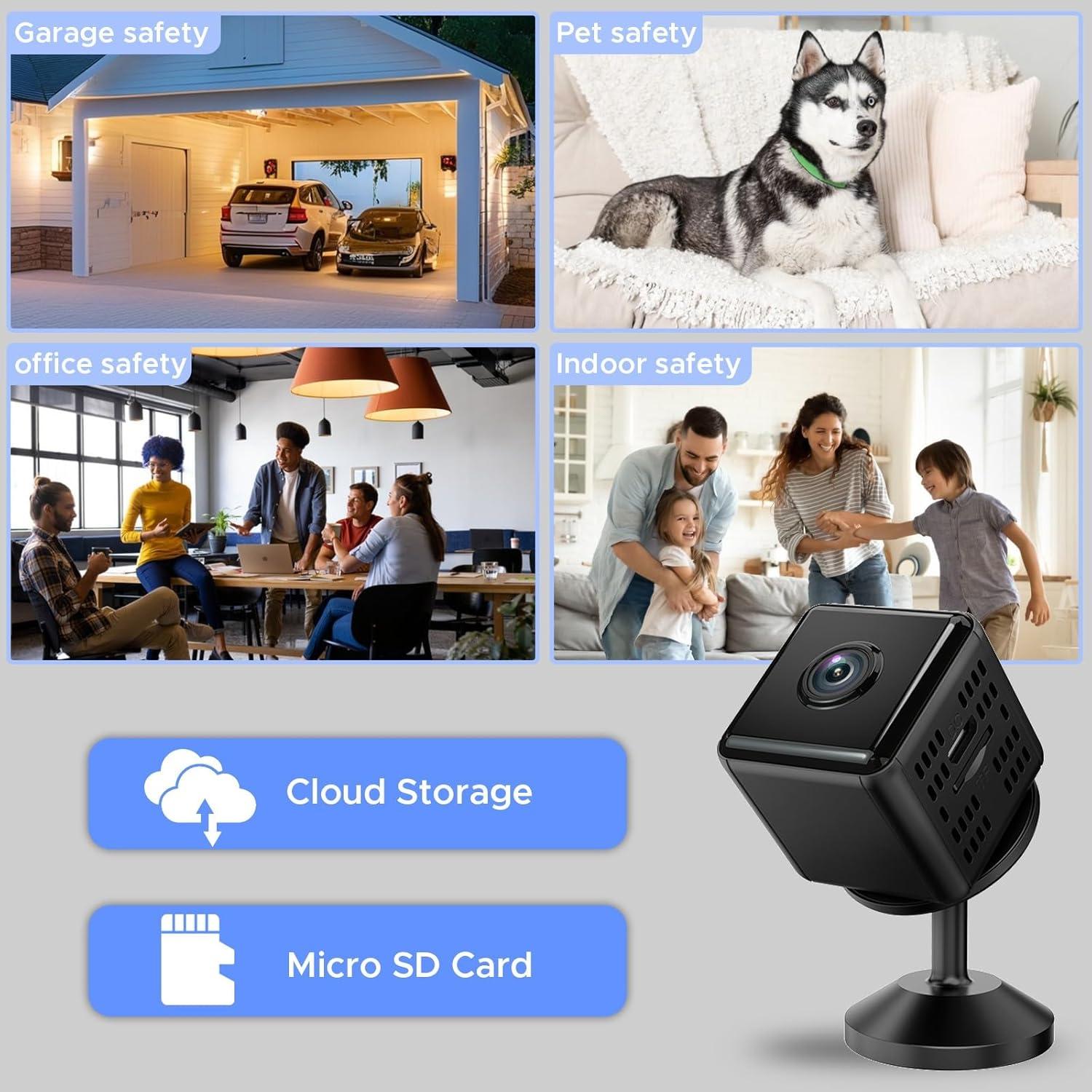 Cámara Inalámbrica WiFi 1080P HD - Vigilancia con Detección de Movimiento