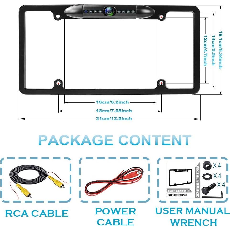 Cámara de Respaldo GLK HD con Visión Nocturna 170° Impermeable