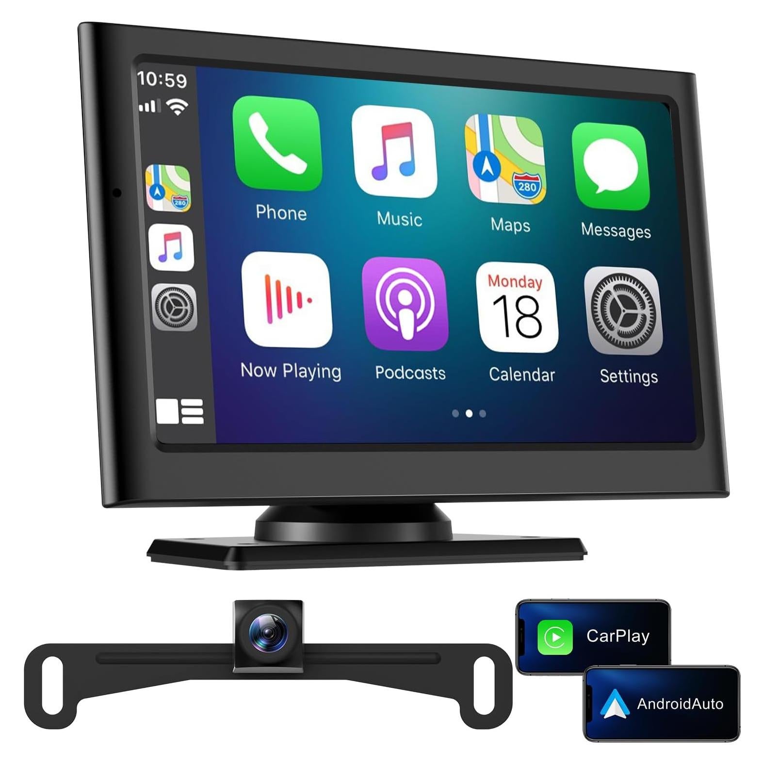 Pantalla Táctil Inalámbrica 7" HD Apple Carplay Foxpark
