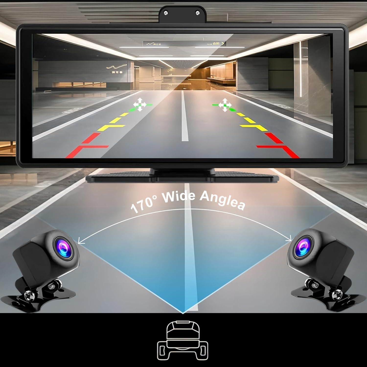 Pantalla Carplay 10.26" Accfly HD Inalámbrica GPS Bluetooth