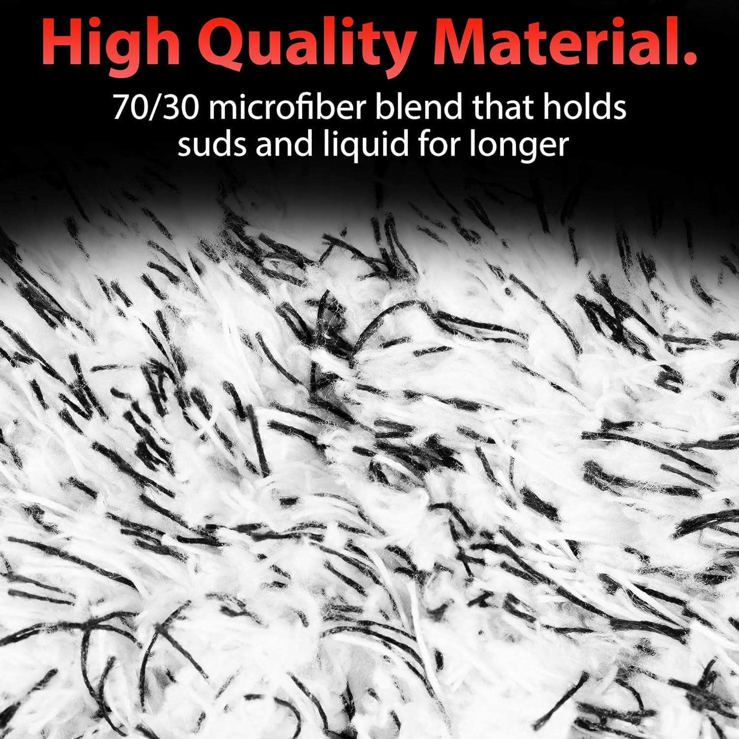 Mitón de Lavado de Microfibra Adam's Polishes 100% Gris 1 Unidad