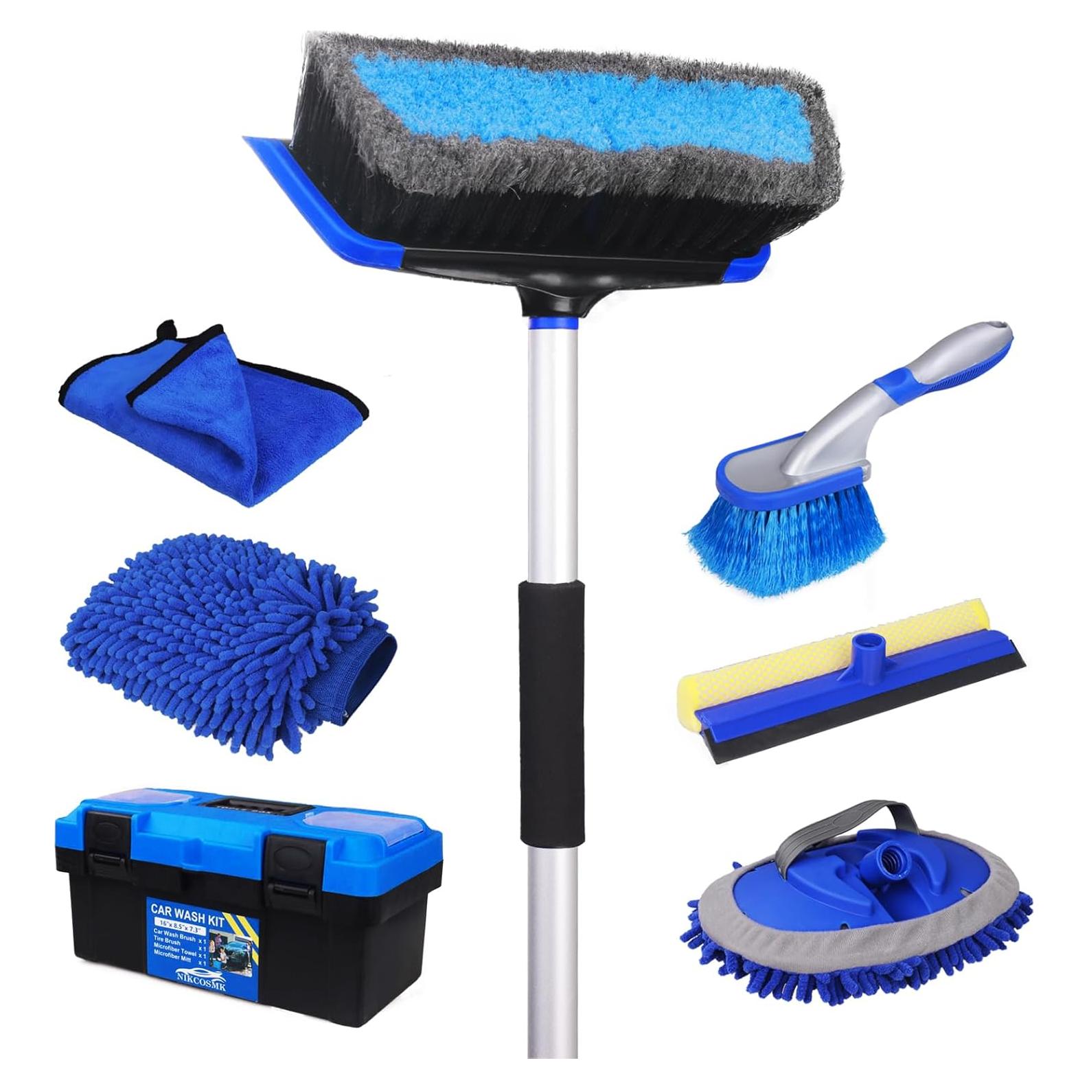 Cepillo de Lavado de Autos NIKCOSMK 62" con Guante y Neumáticos
