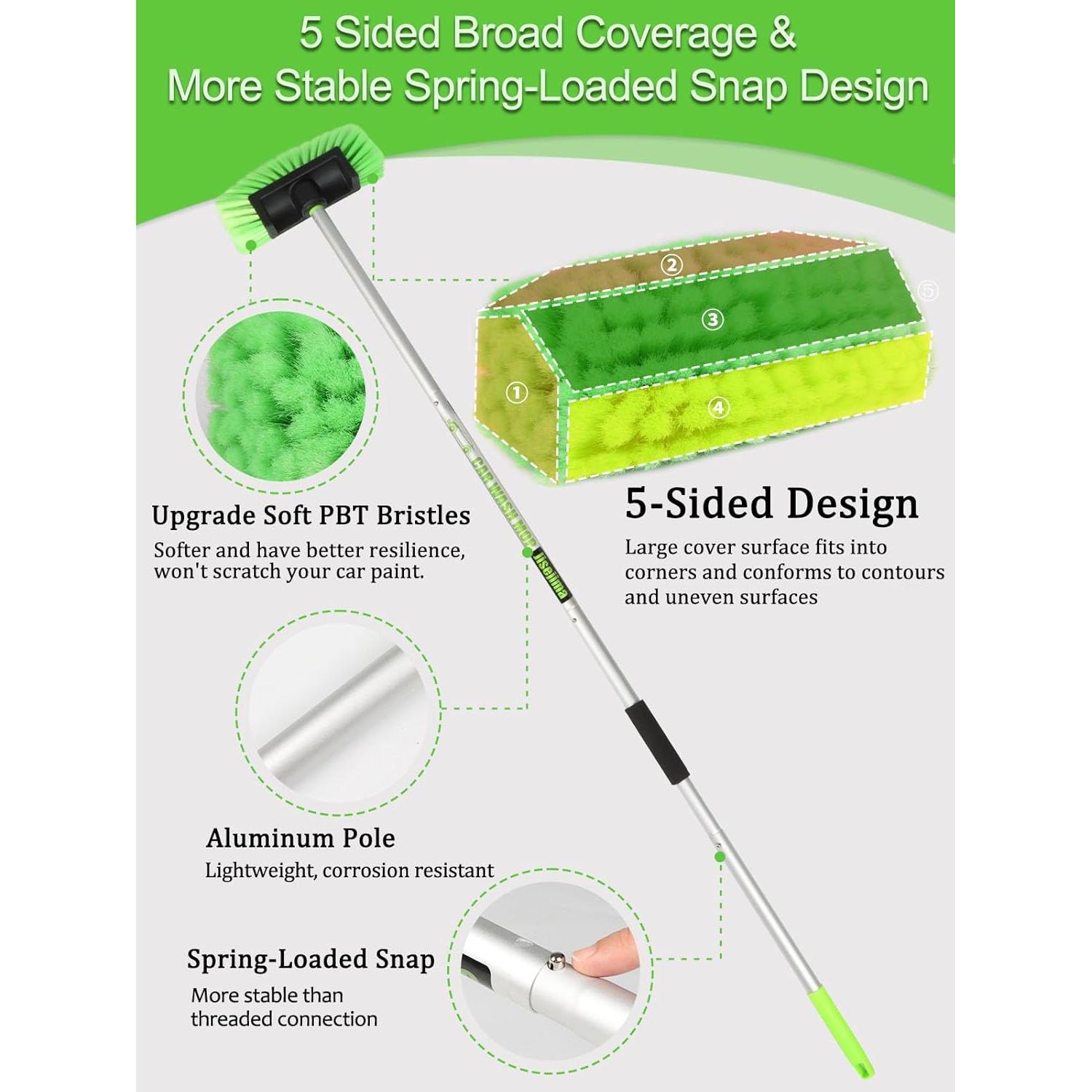 Cepillo de Lavado de Autos Jisejima 60" Extensible 5 Lados