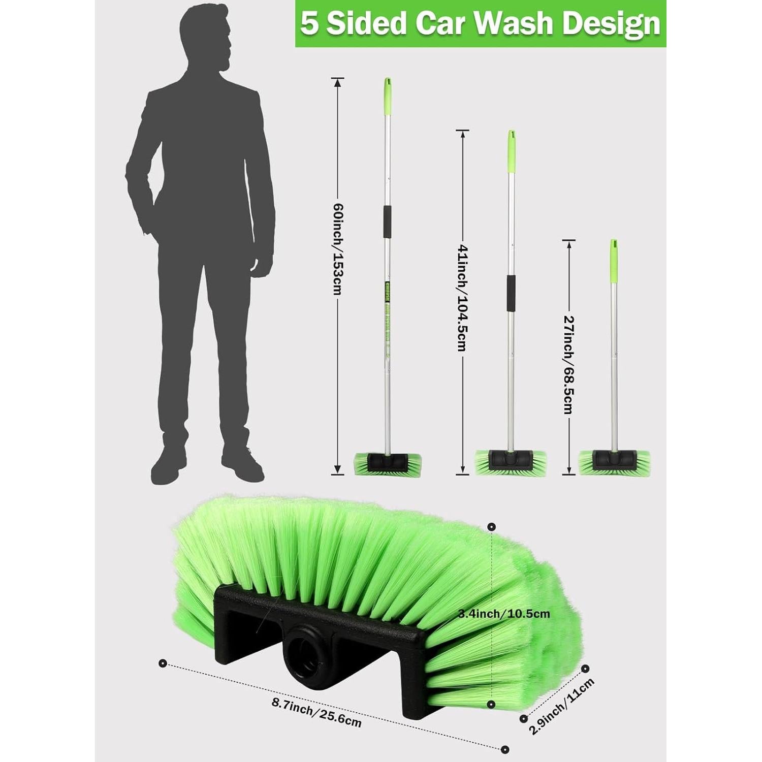 Cepillo de Lavado de Autos Jisejima 60" Extensible 5 Lados