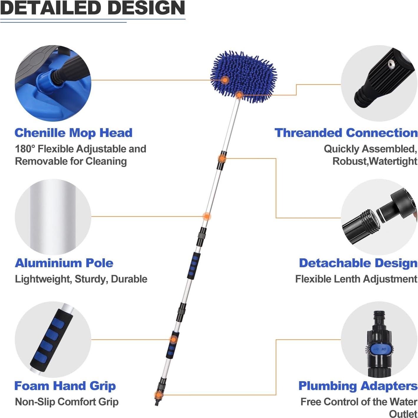 Kit de Lavado de Autos XCBYT con Mango Ajustable 62"
