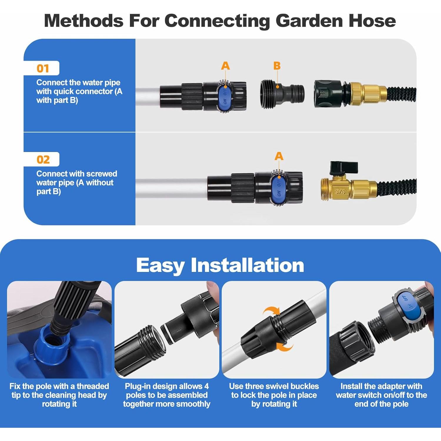Kit de Lavado de Autos XCBYT con Mango Ajustable 62"