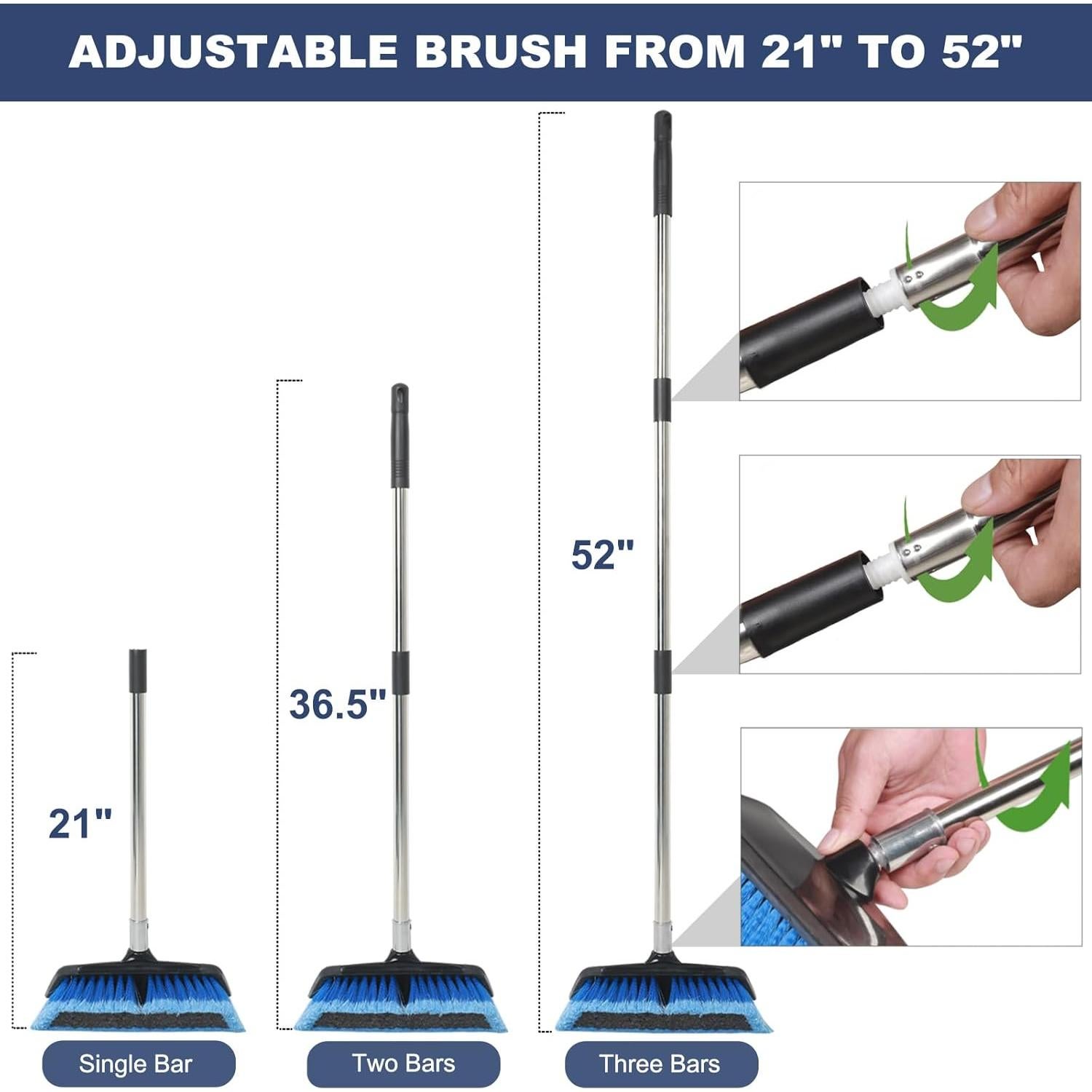 Cepillo de Lavado de Autos NAVAPAL 52" Mango Largo Ajustable