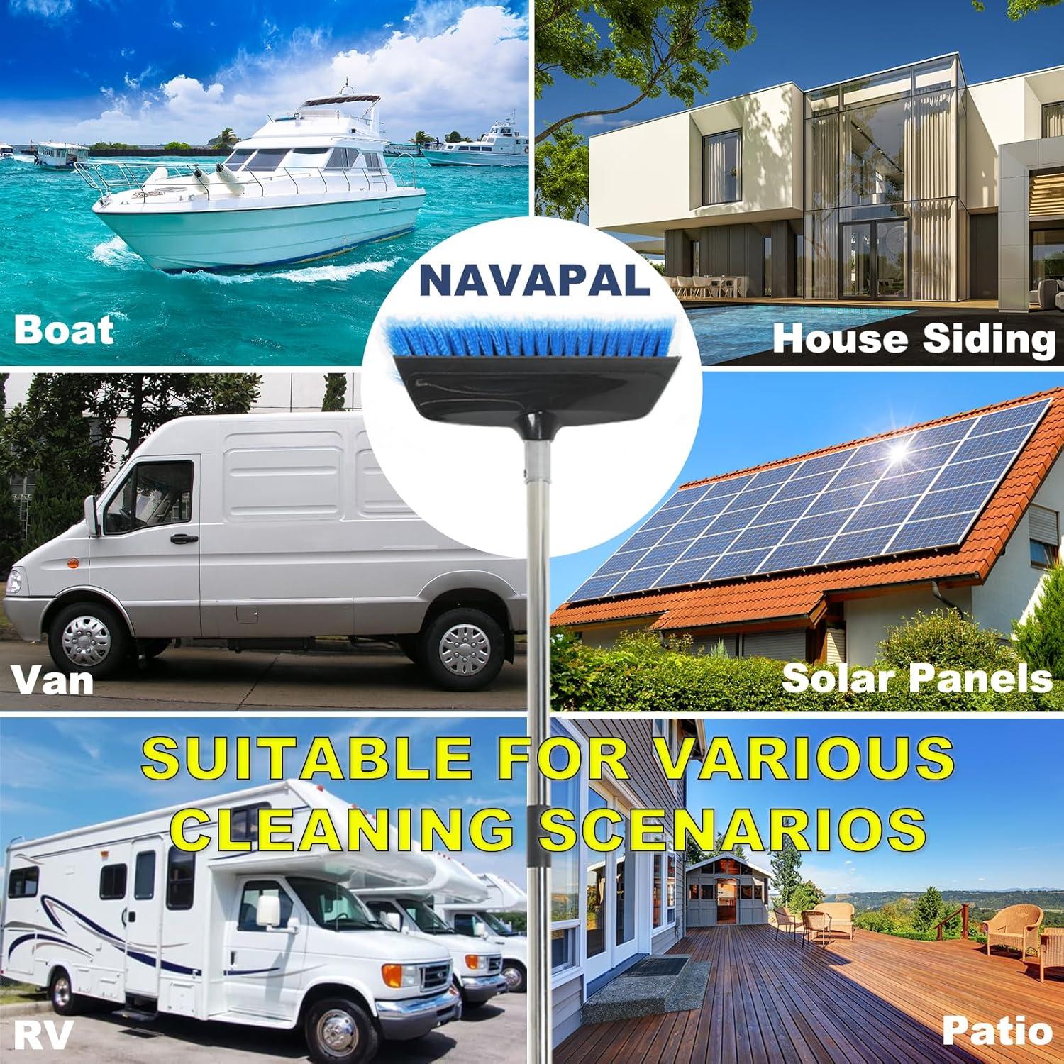 Cepillo de Lavado de Autos NAVAPAL 52" Mango Largo Ajustable