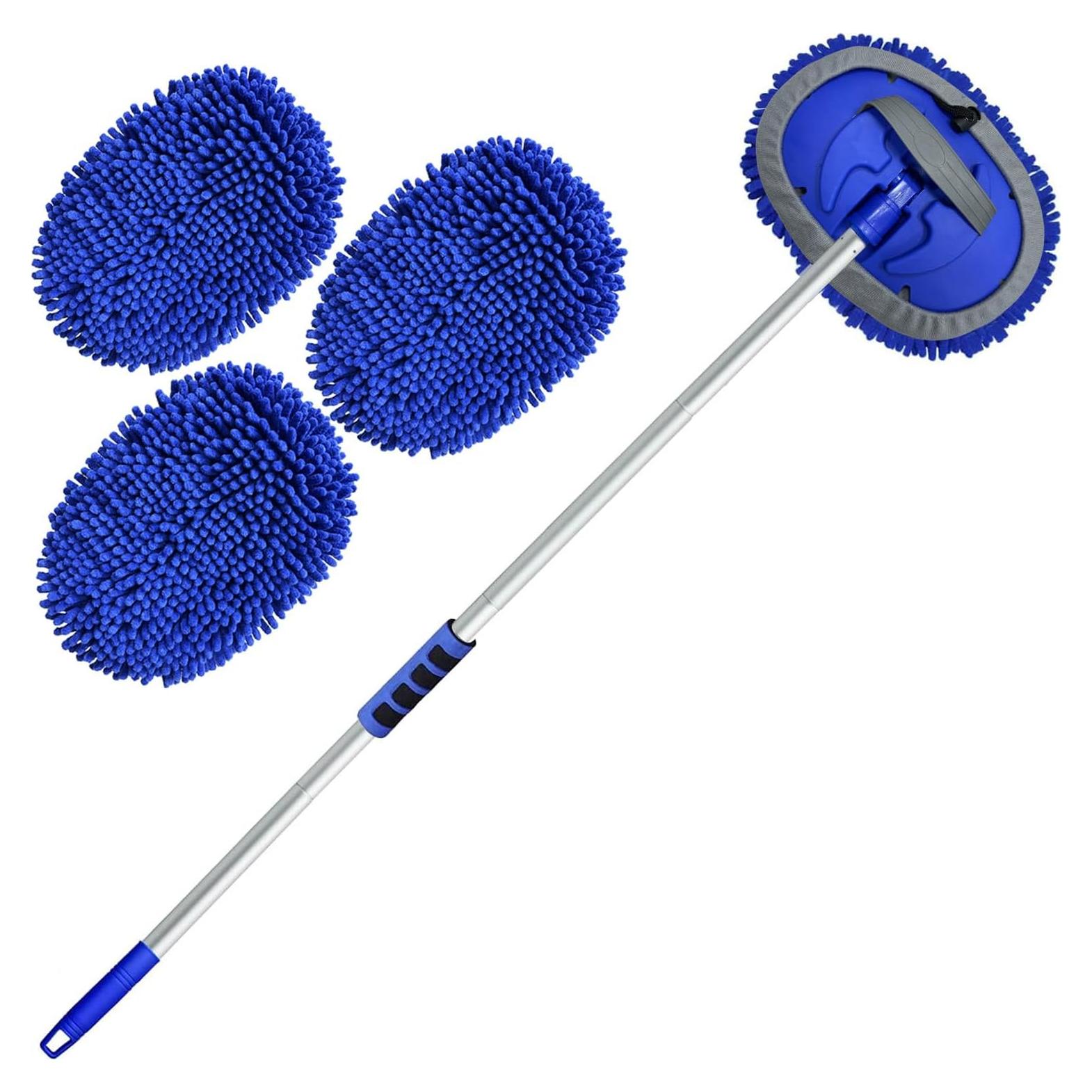 Kit de Lavado de Autos Wontolf con Cepillo y Mitones Microfibra