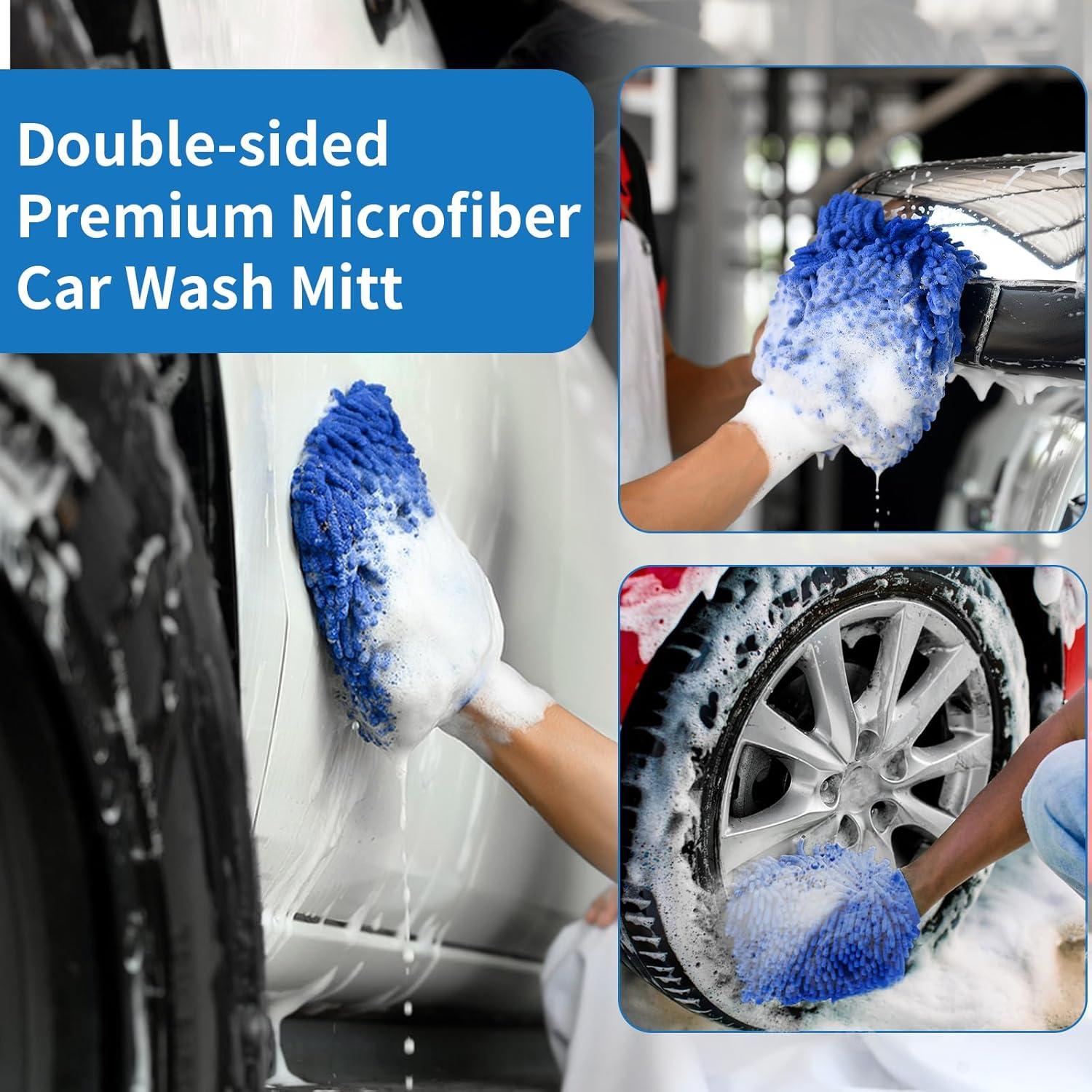 Cepillo de Lavado de Autos PIMEKOY 60 cm con Mitón Microfibra