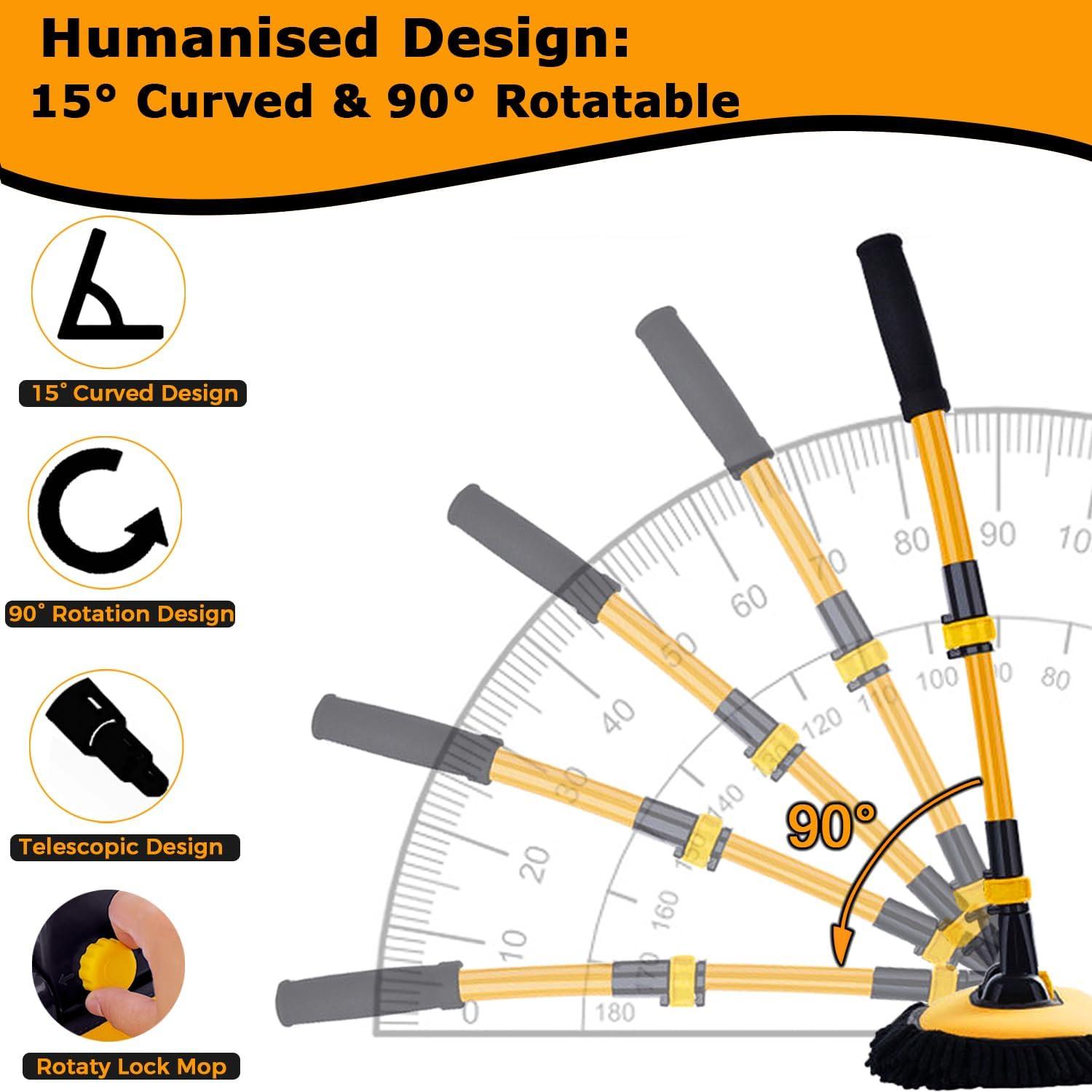 Cepillo de Lavado de Autos WillingHeart 109 cm Curvado 15°