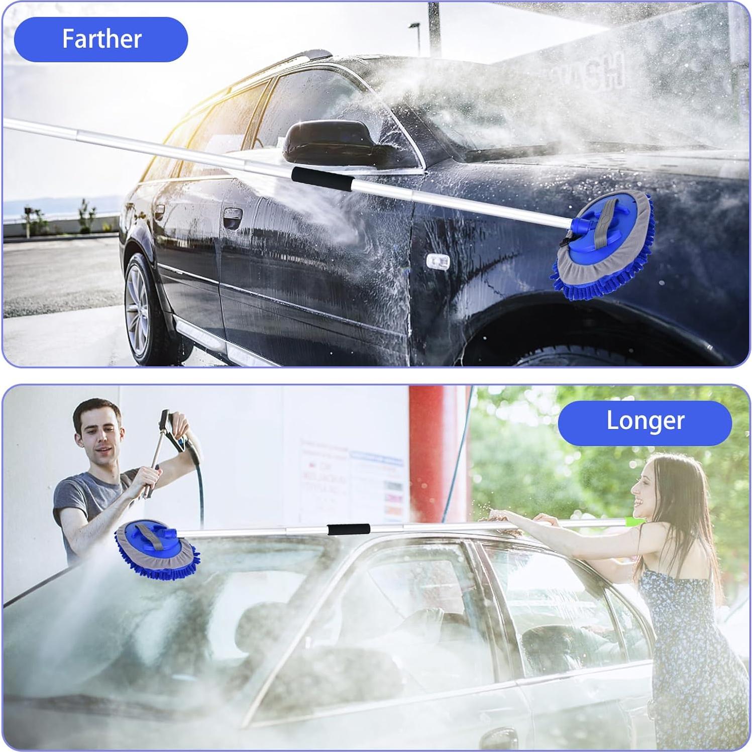 Cepillo de Lavado de Autos LUKCOZMO 157 cm Microfibra Azul